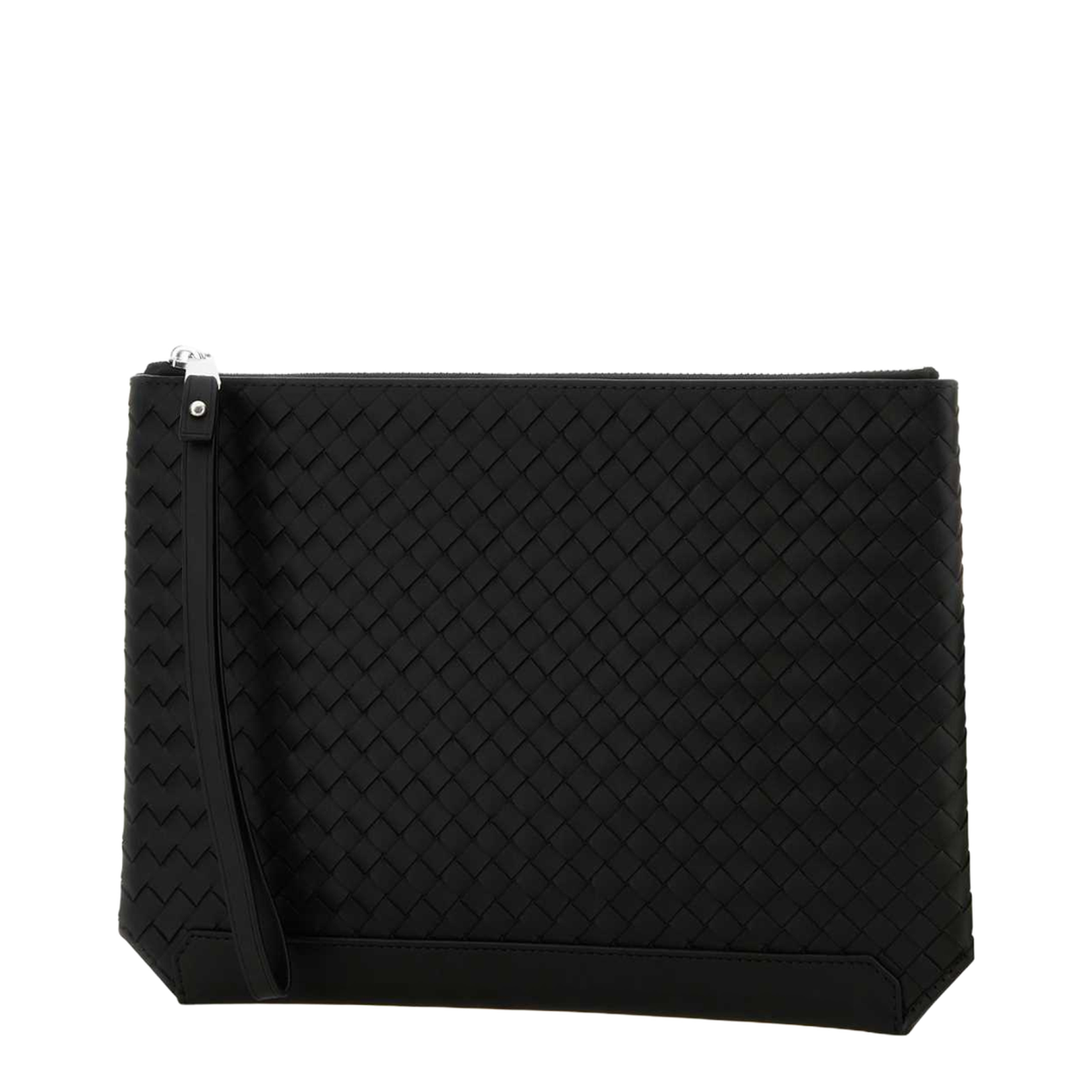Woven Leather Clutch Bags - Black - Image 2