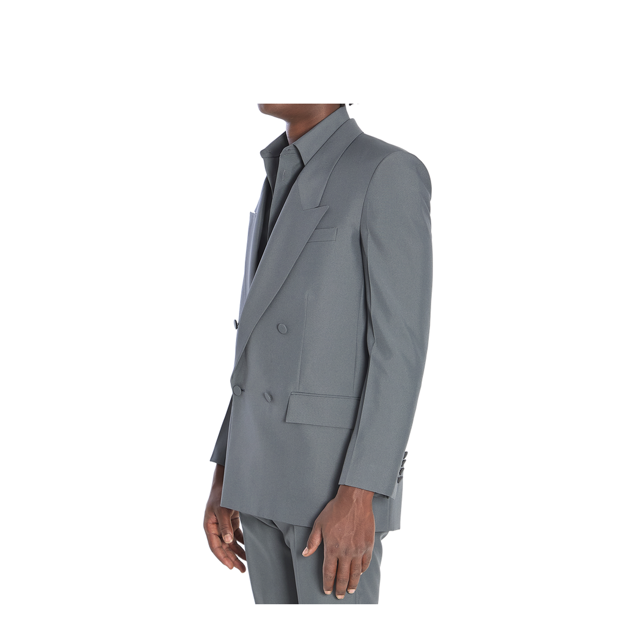 Double-breasted jacket in technical fabric - Image 2