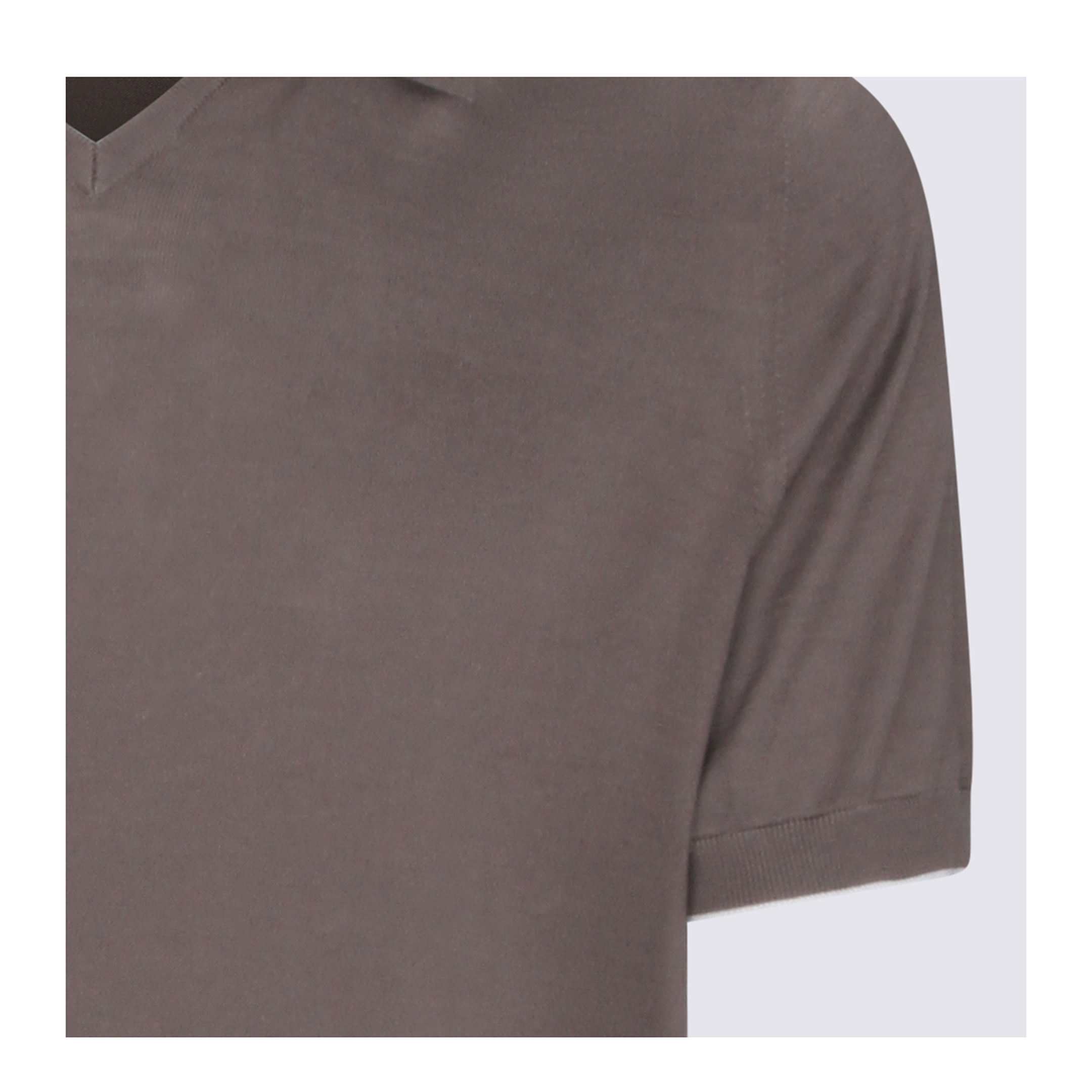 Brown Cotton Polo Shirt - Image 6