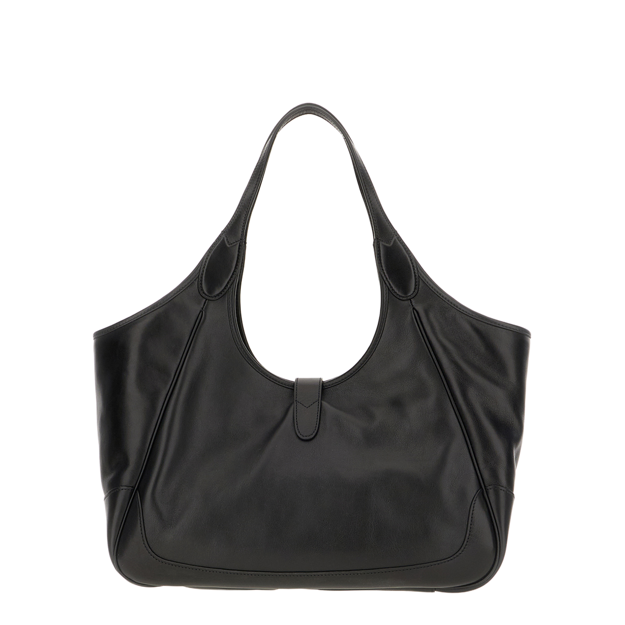 Mercato Medium Soft Leather Tote - Black - Image 3