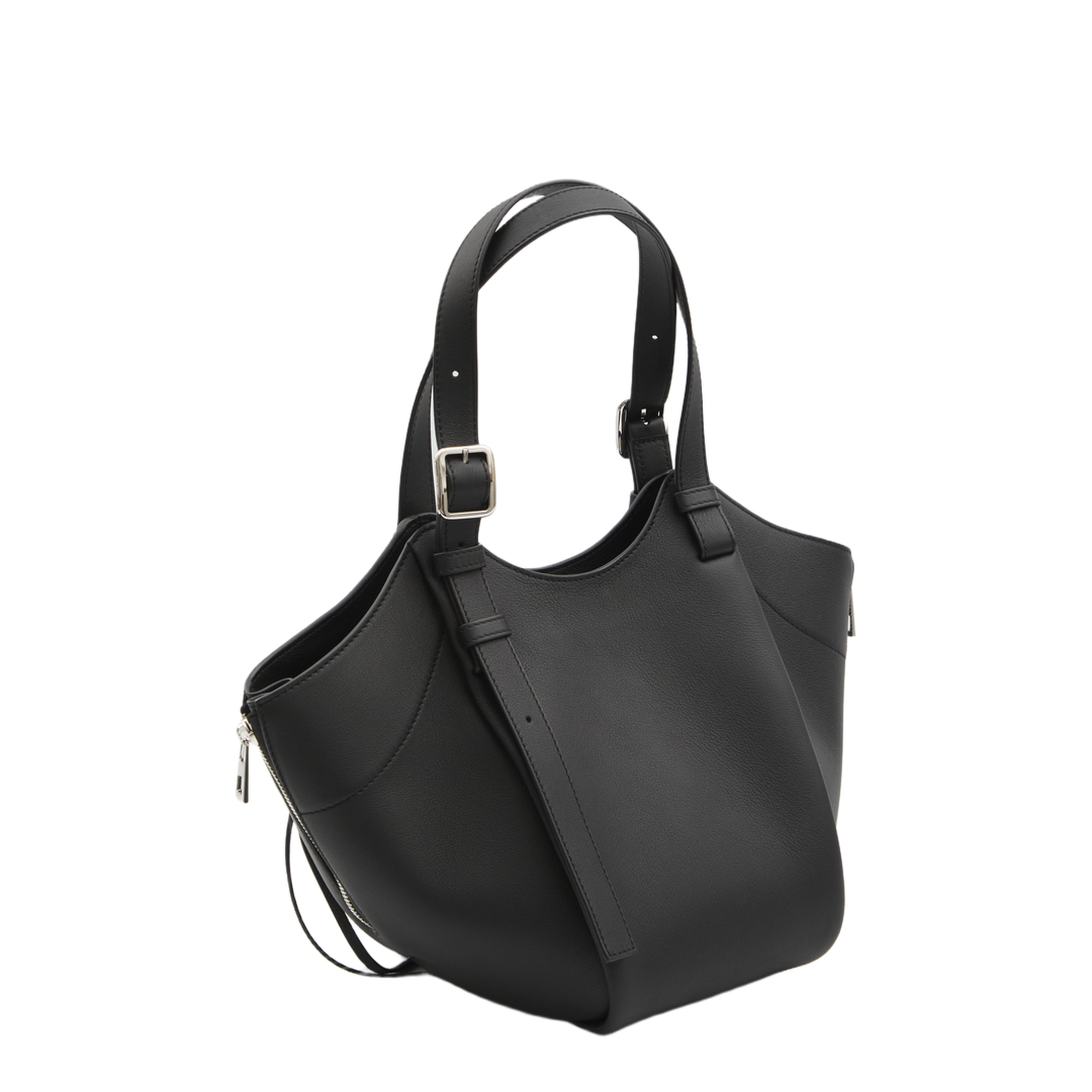 Hammock Flip Calfskin Tote - Black - Image 2