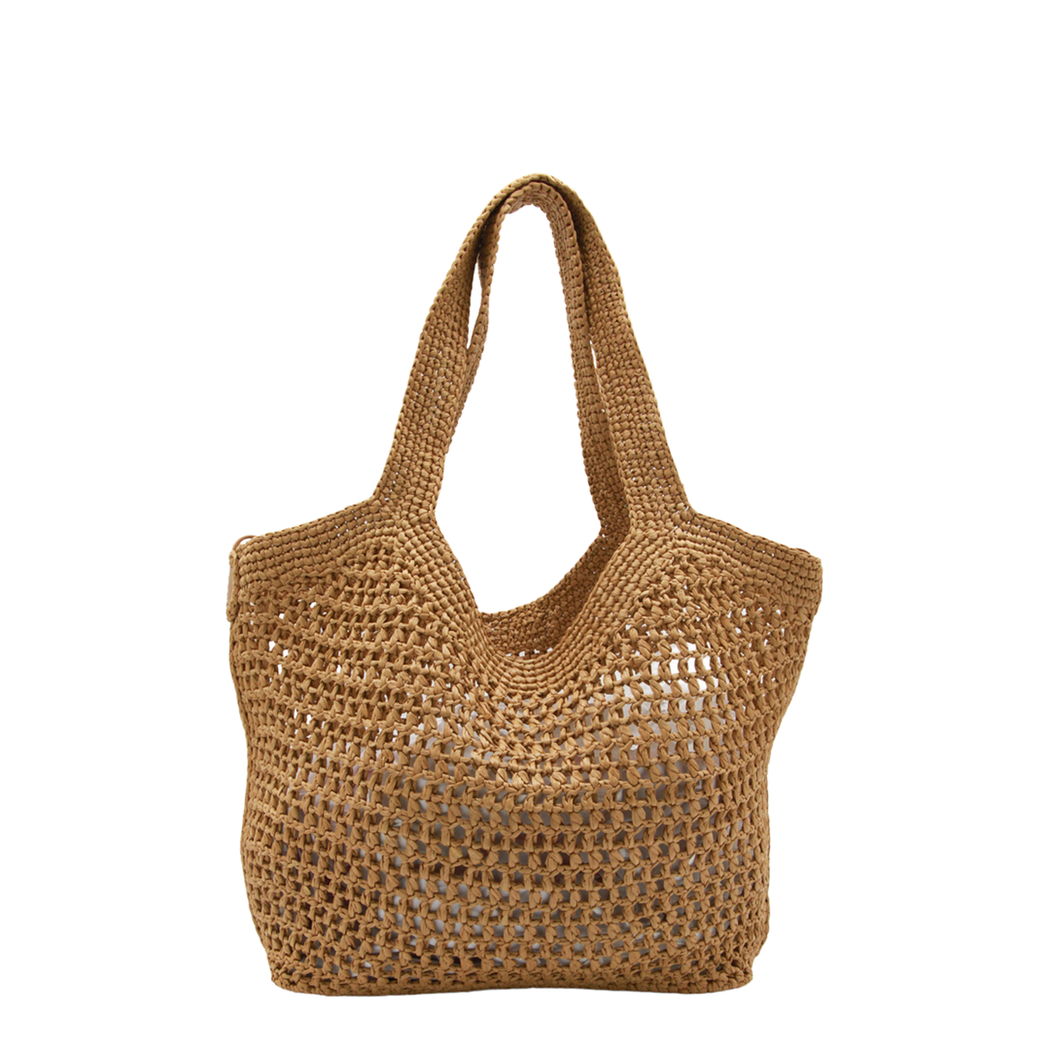 Medium Calfskin Shopping Bag - Light Camel - Image 3