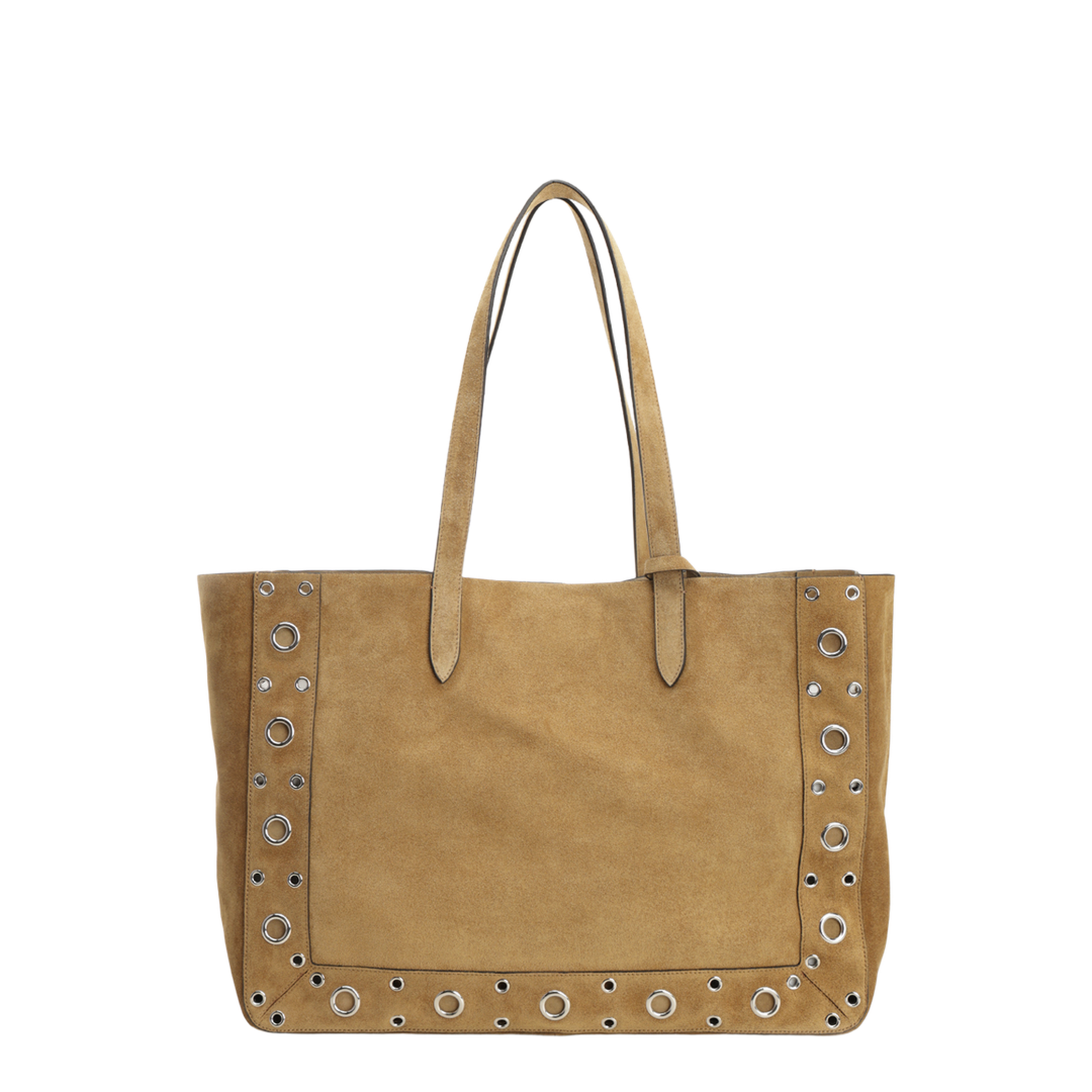 Beige Suede Shopping Bag - Image 3