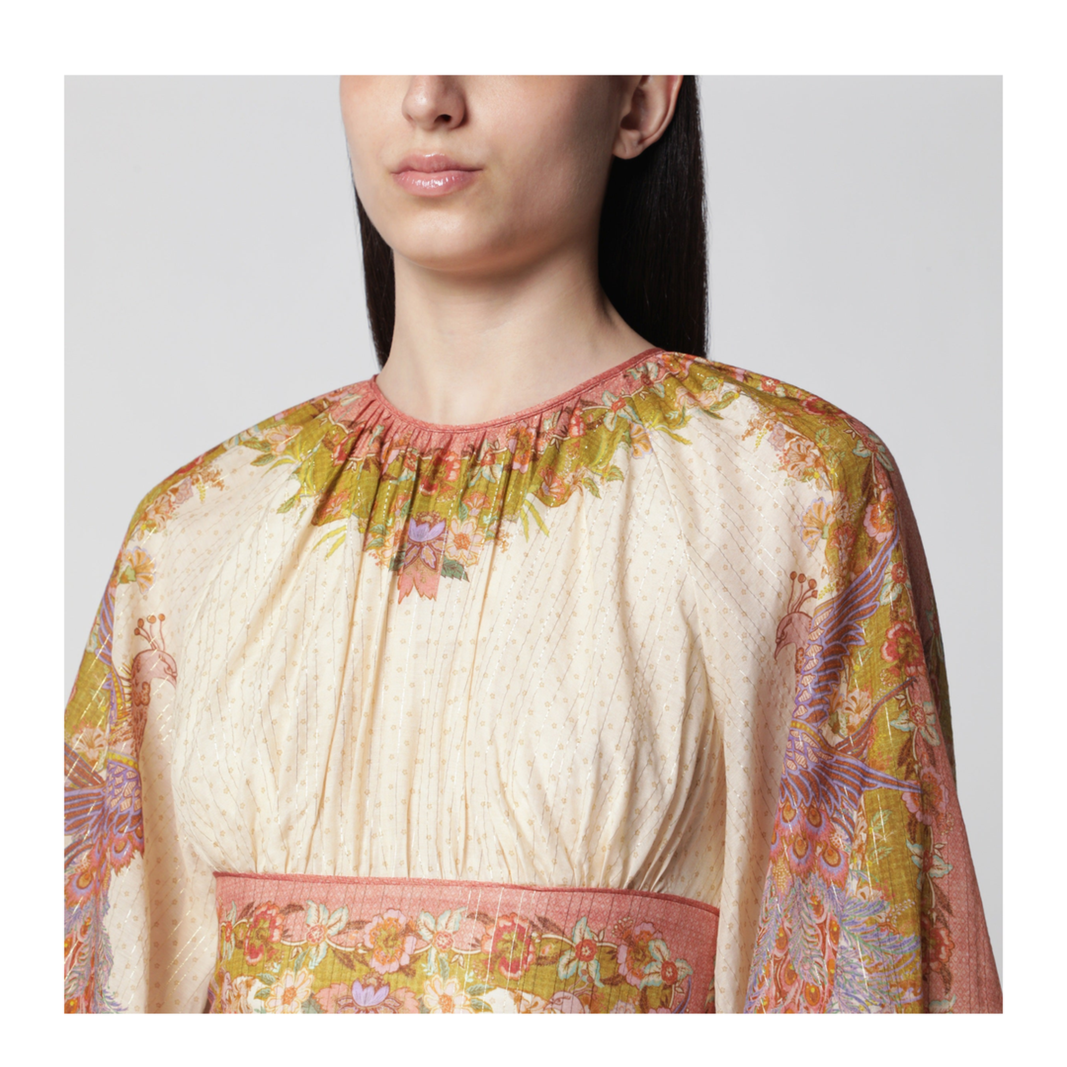 Indra Mini Dress with Floral Motif - Image 2