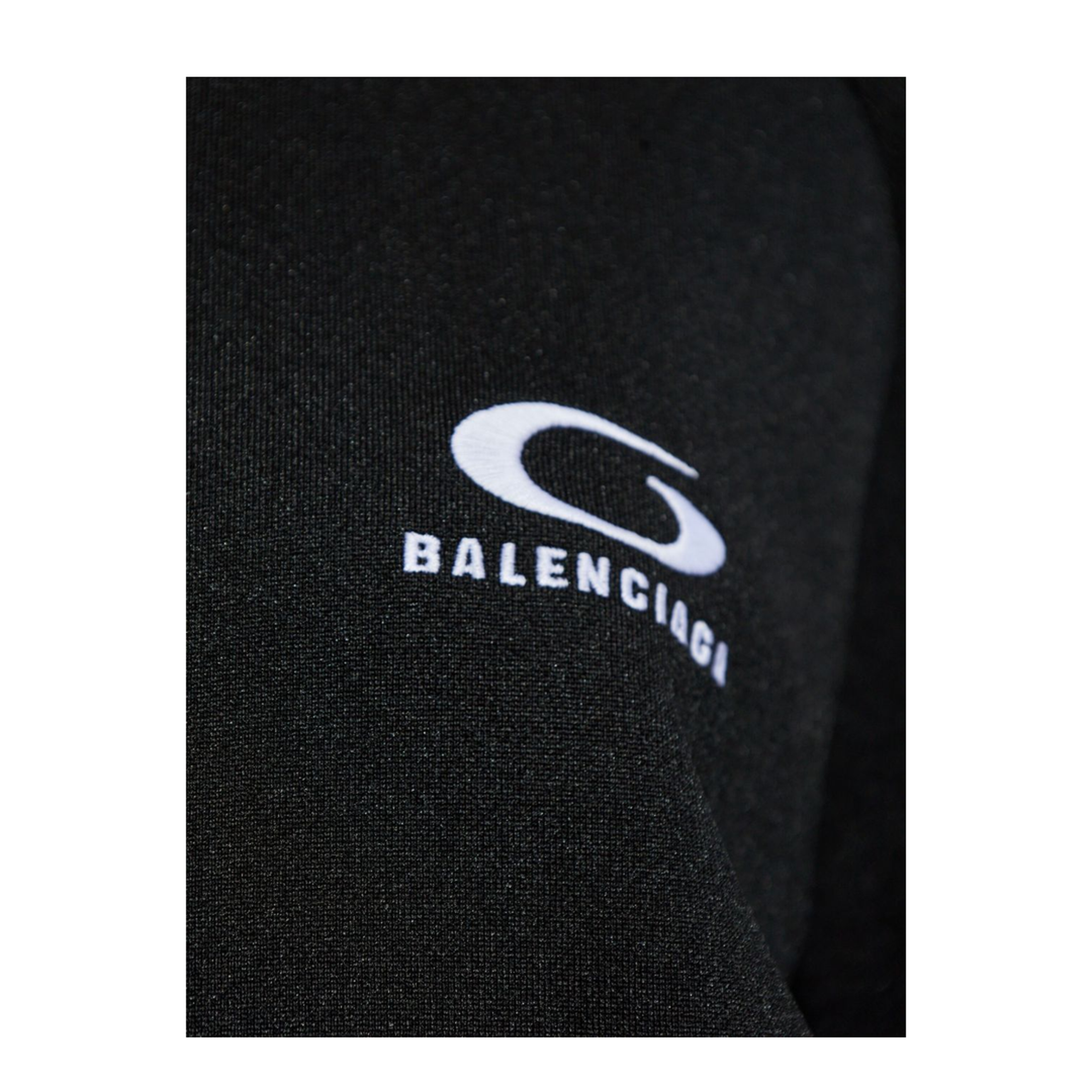 Black Cotton Zip-Up Tracksuit Jacket - Image 5
