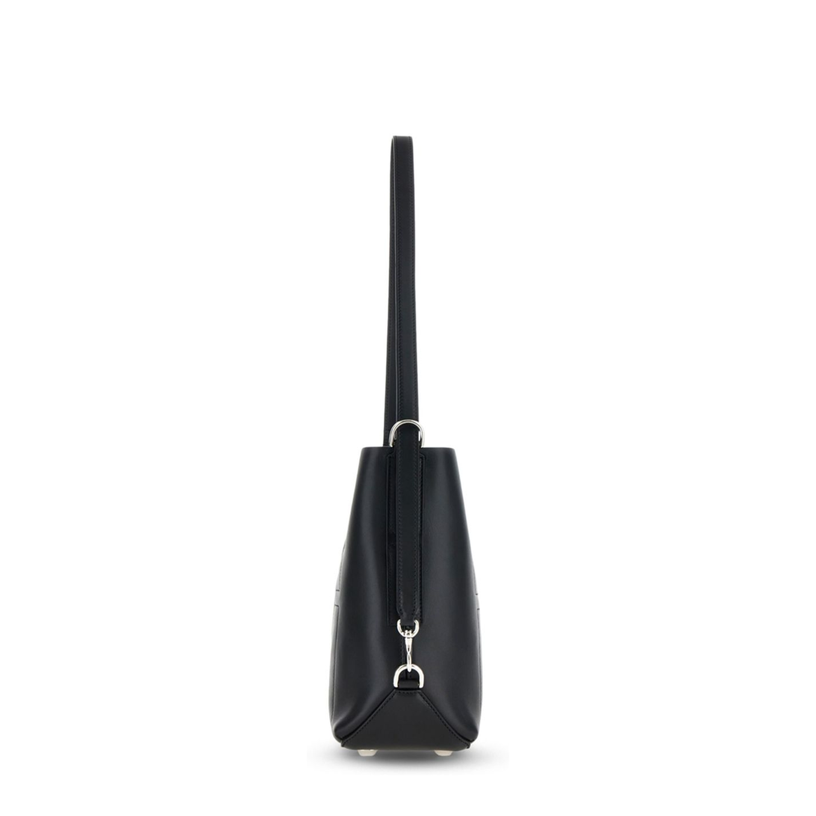 PRE Small Calfskin Hobo Bag - Black - Image 4