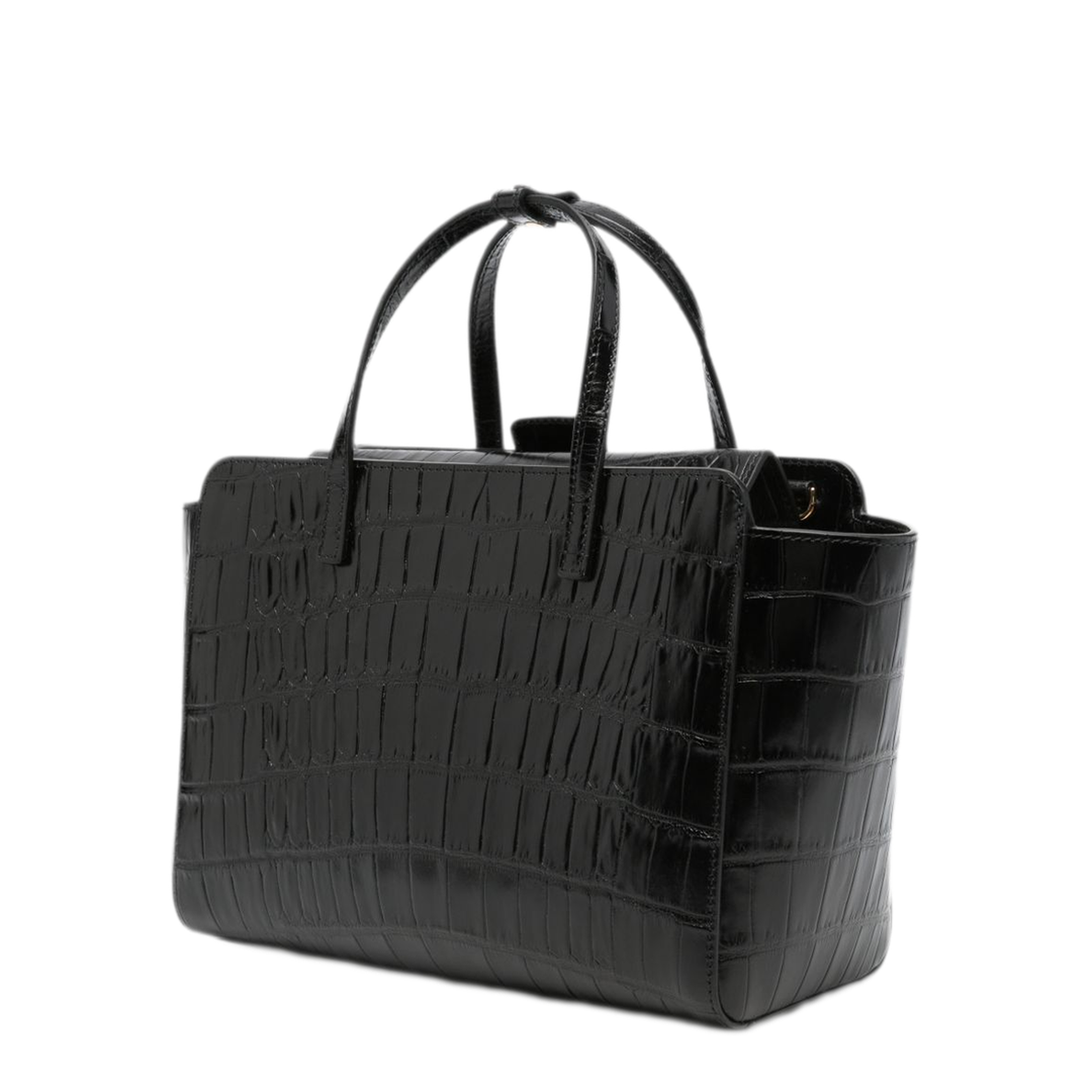 M Flap Medium Calf Leather Tote - Black - Image 3