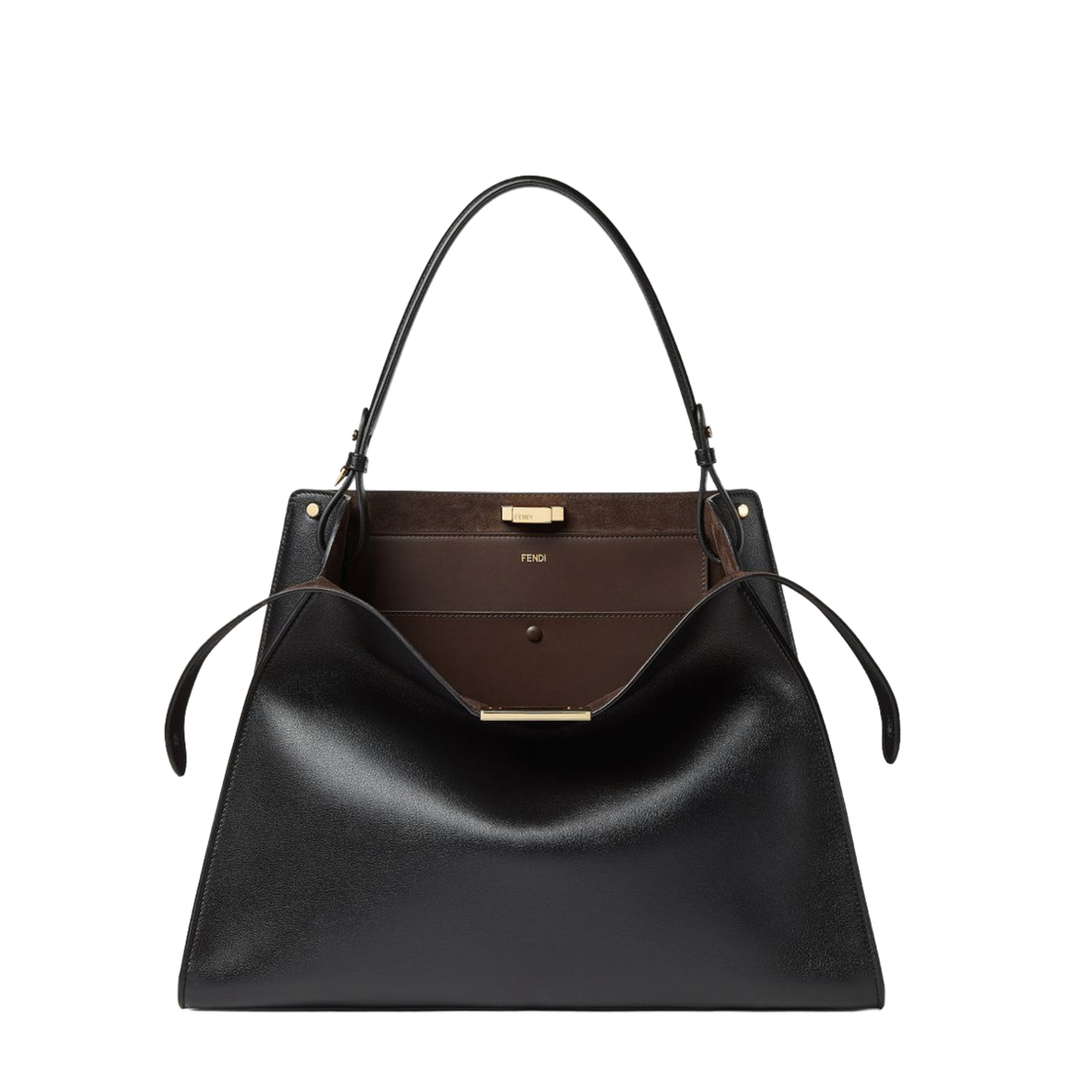 Way Large Calfskin and Suede Bag - Black - Image 3