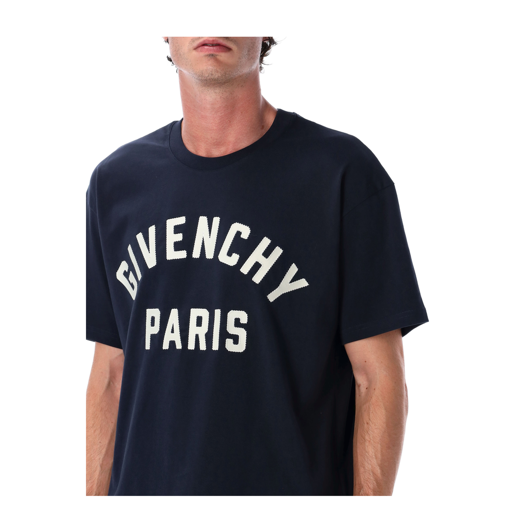Navy Short-Sleeved T-Shirt with Logo - Image 3