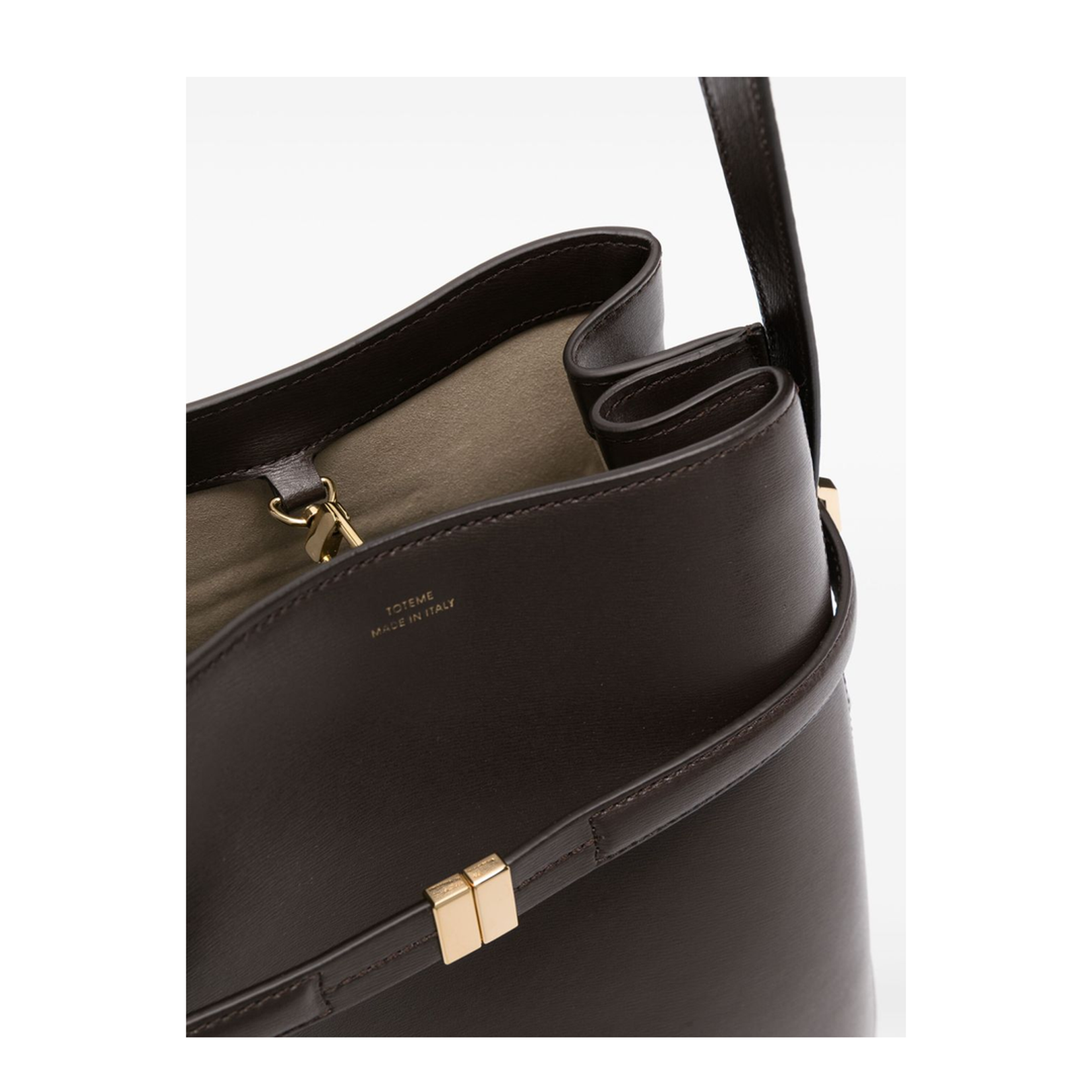 Leather Belted Bucket Bag - Image 2