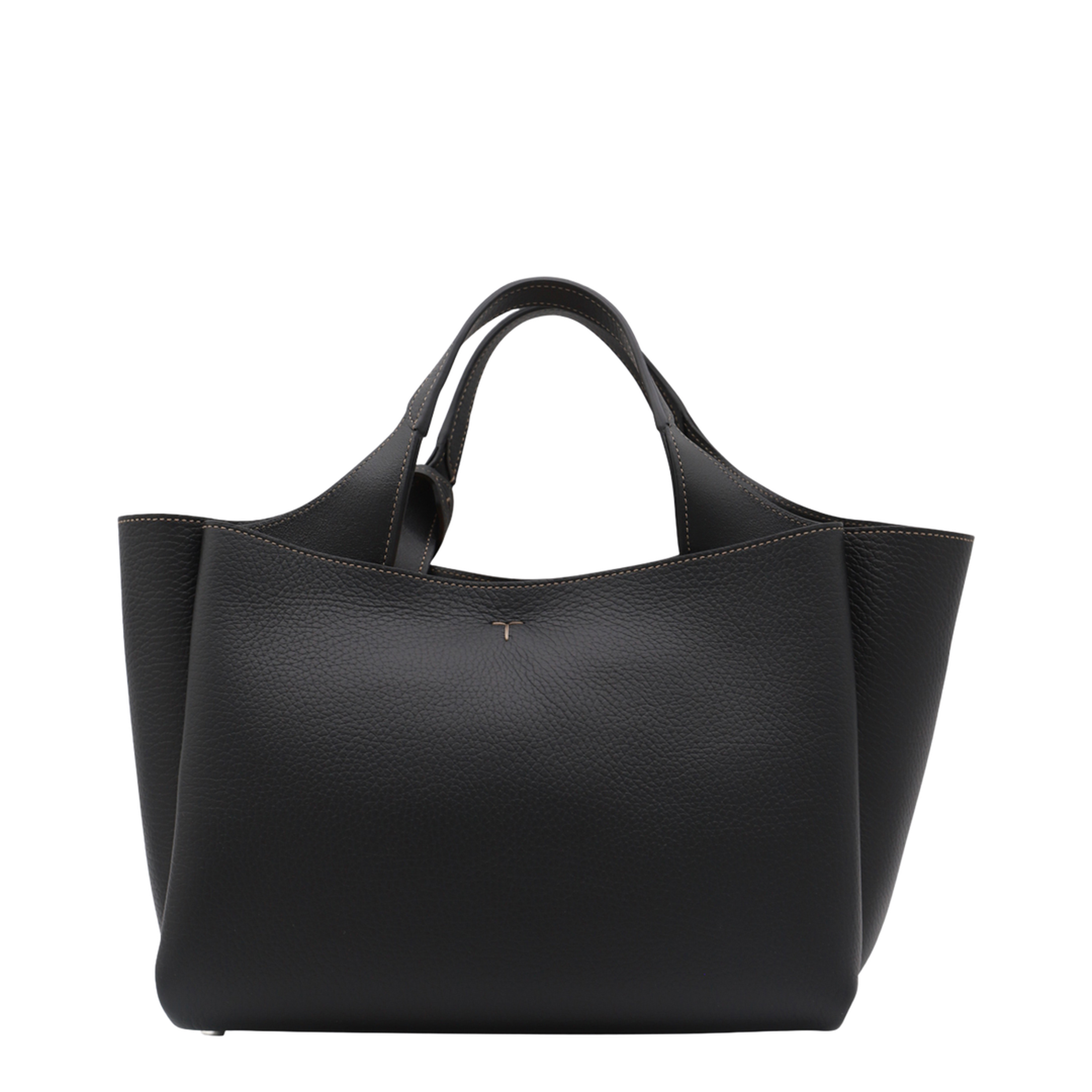 T Timeless Mini Calf Leather Tote - Black - Image 4