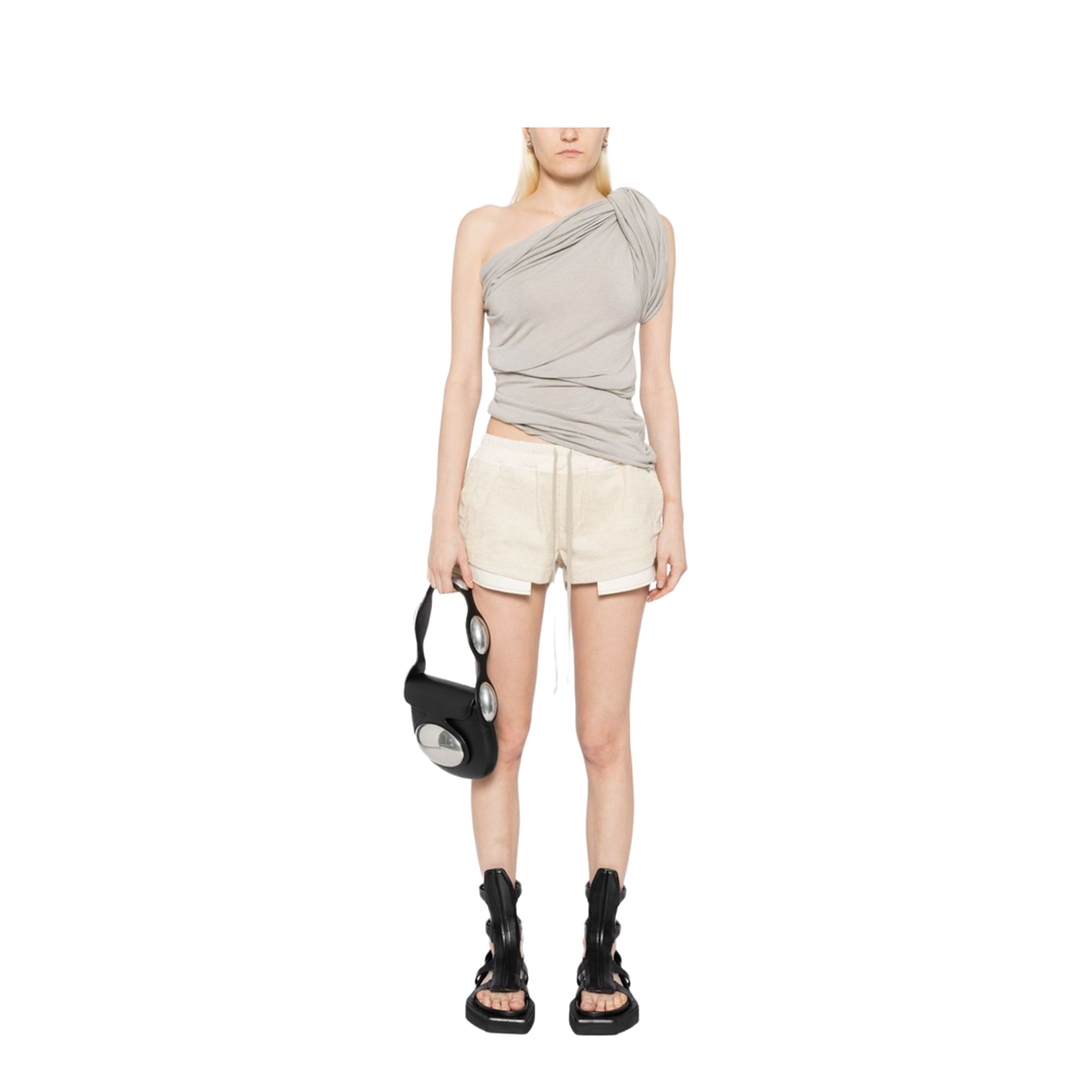 Twist Cotton Tank Top - Ivory - Image 4