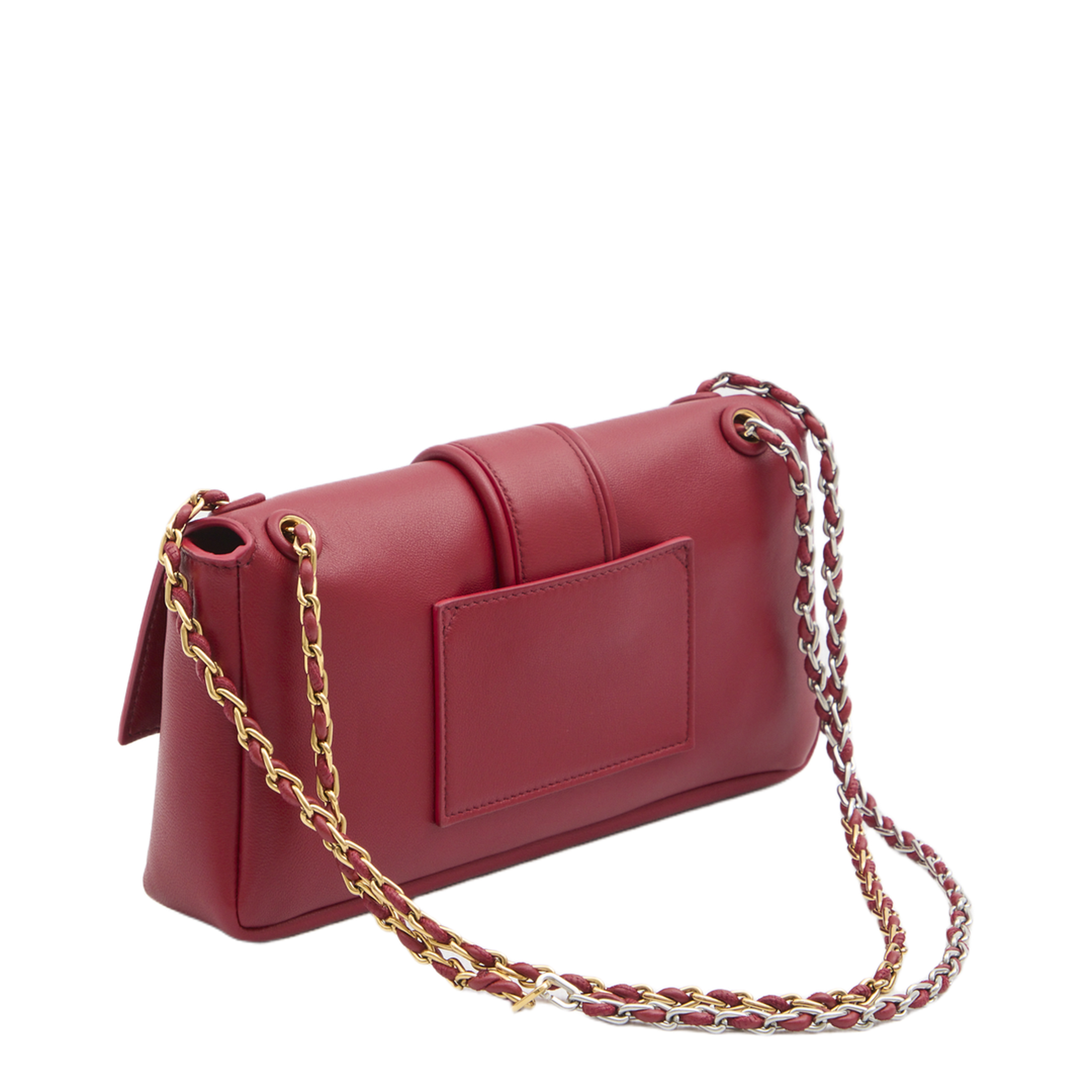 Lamb Leather Shoulder Bag - Dark Red - Image 2