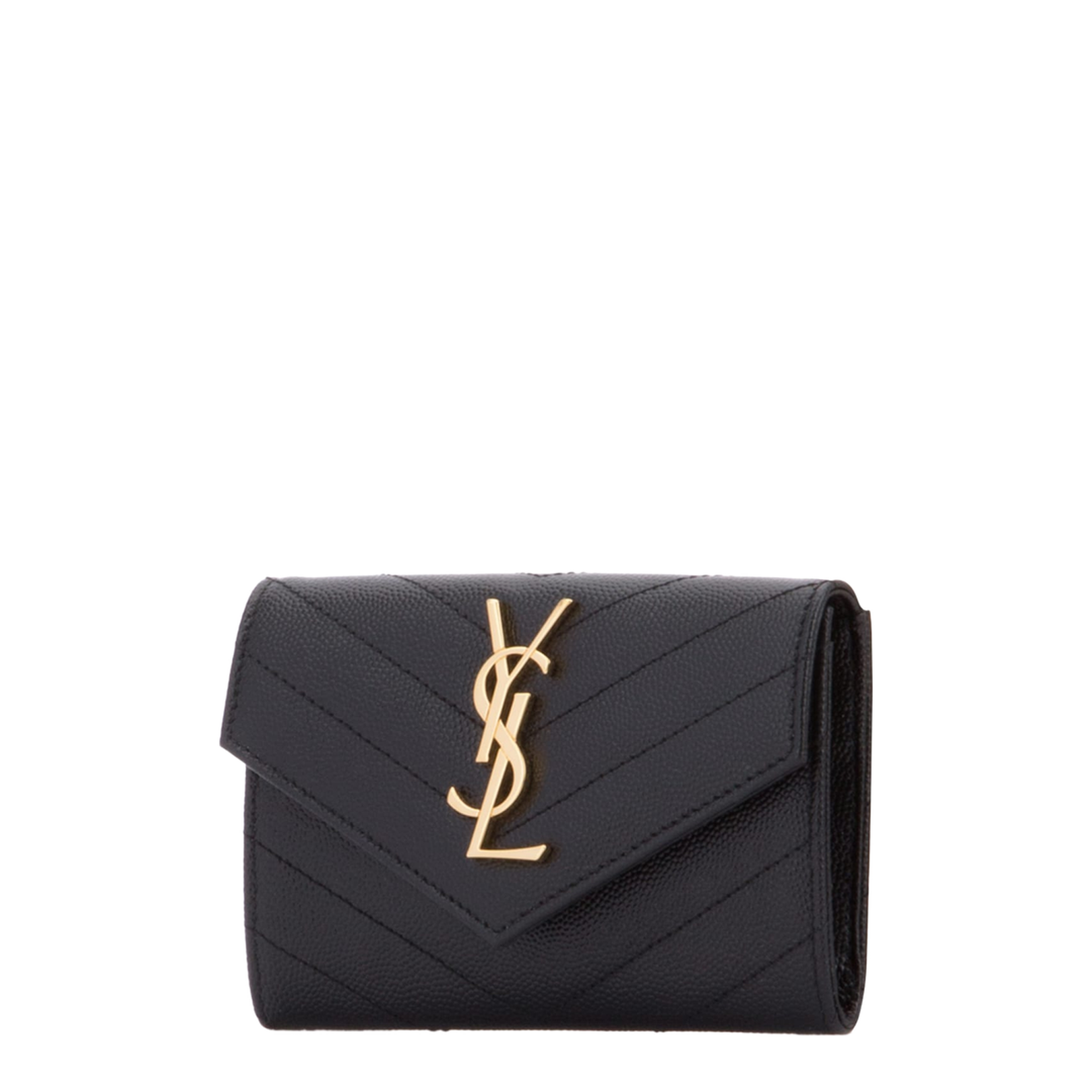 Cassandre Matelassé Small Leather Wallet - Gold - Image 2