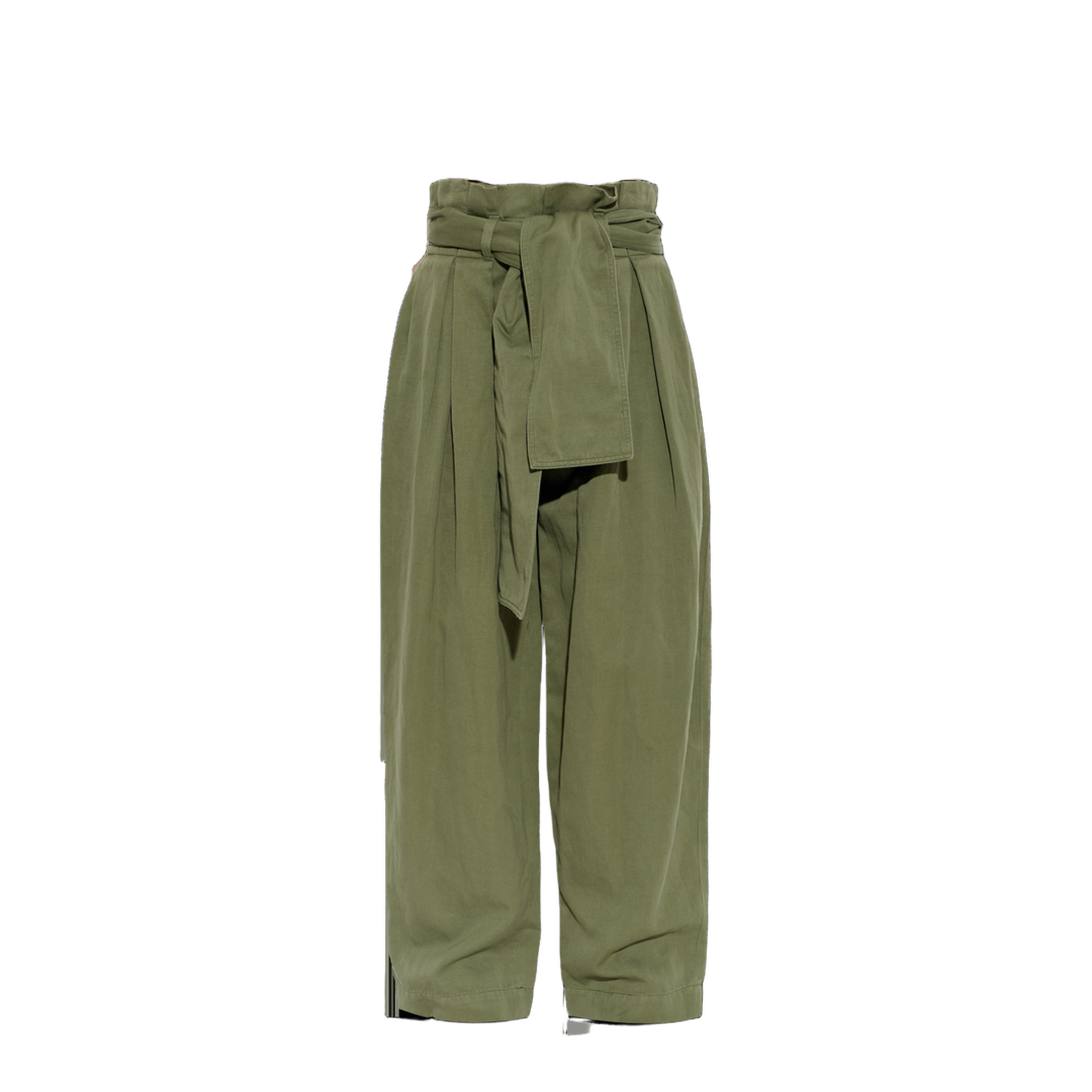 High-Waisted Denim Pants Green - Image 5