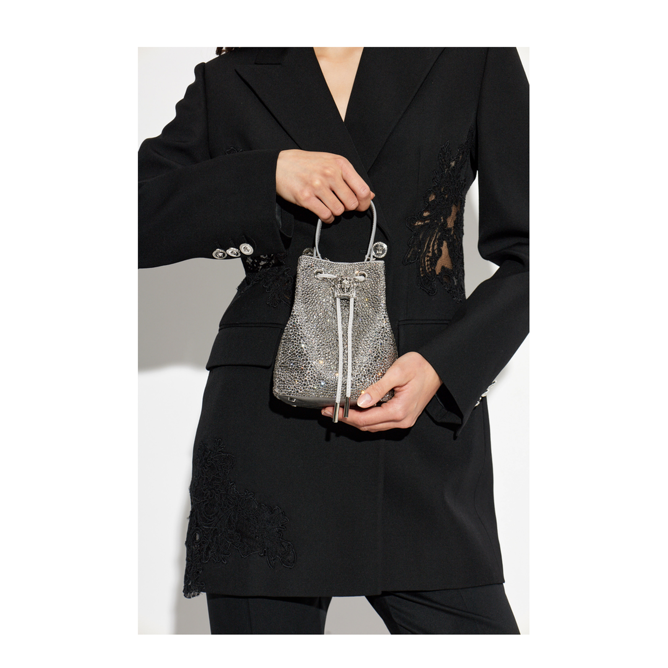 La Medusa Mini Calfskin Bucket Bag - Nero - Image 2