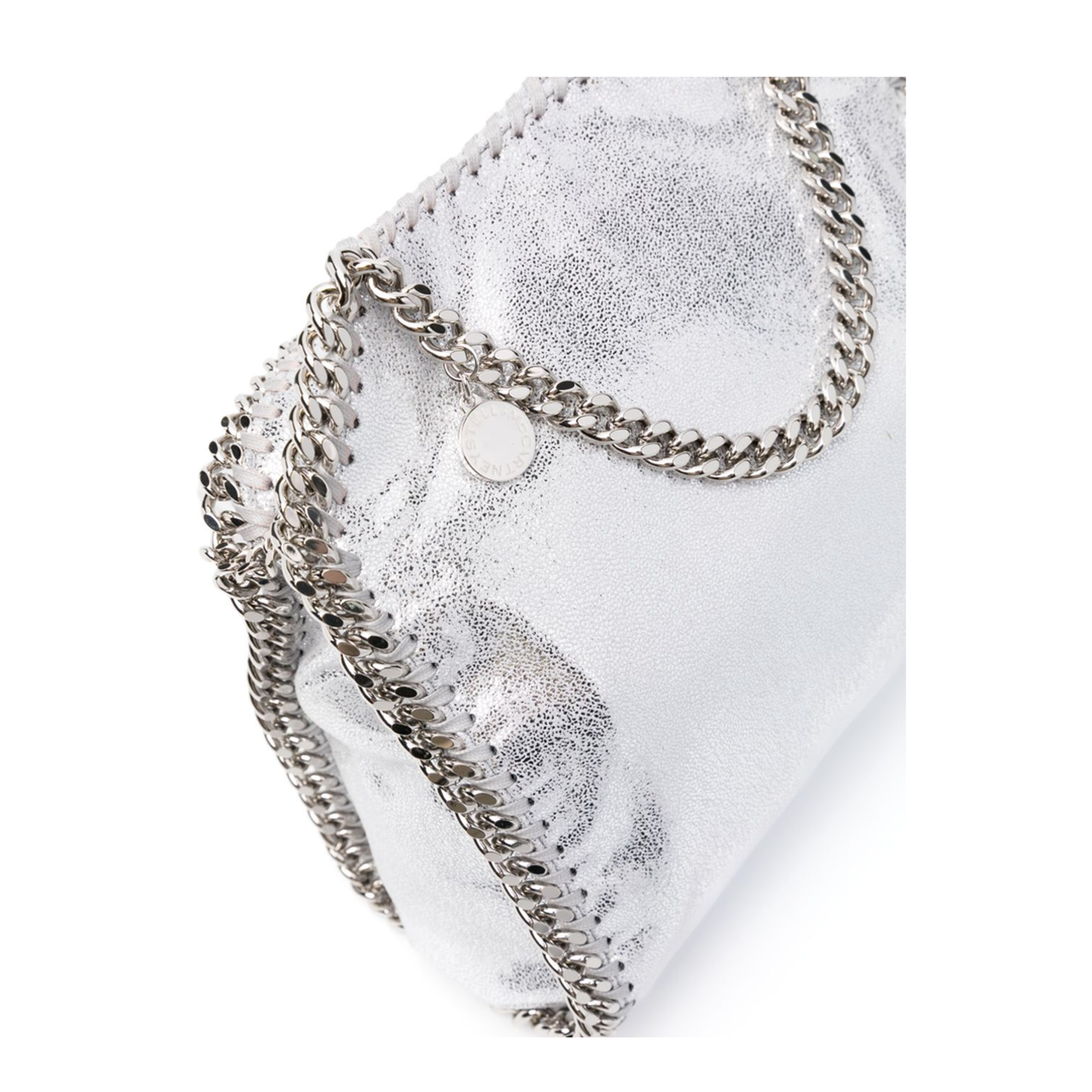 Falabella Mini Vegan Leather Tote Bag - Silver - Image 4