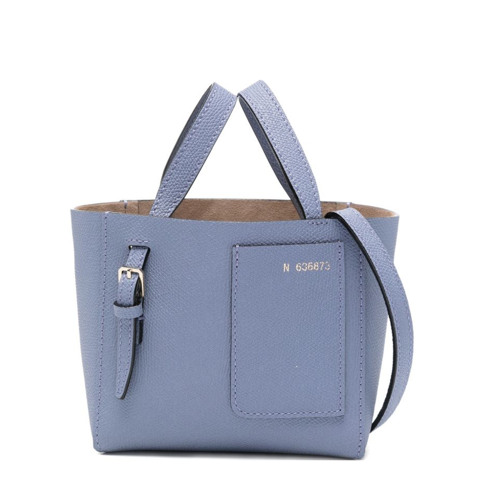Soft Bucket Nano Bag Millepunte Calf Leather - Hydrangea Blue - Image 1