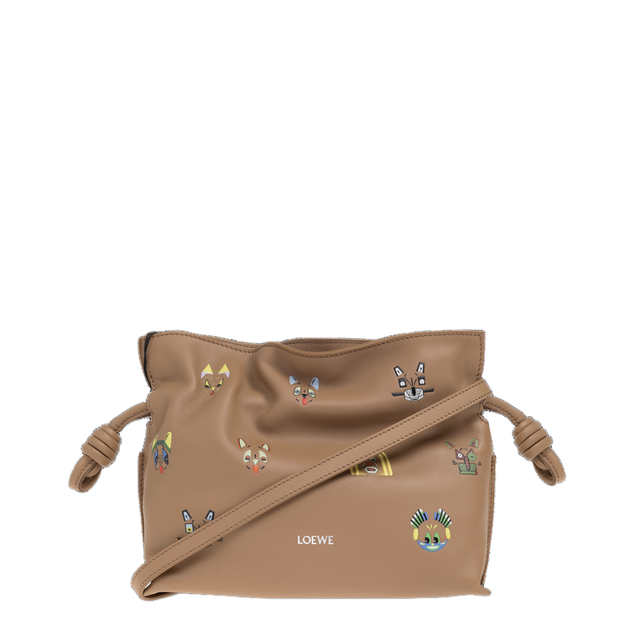 Flamenco Mini Calfskin Clutch Bags - Beige - Image 1