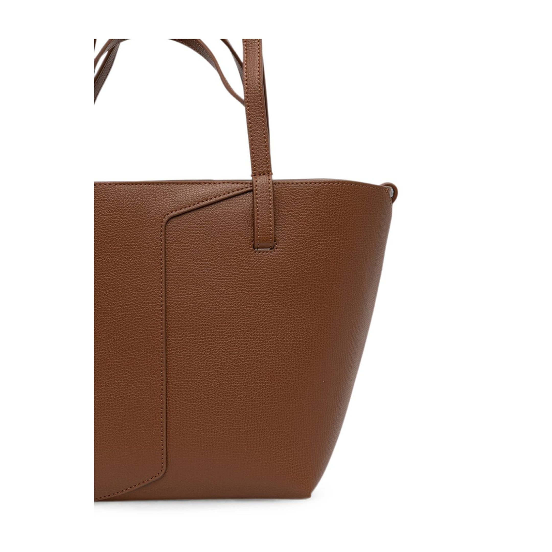 Leather Shopping Bag - Brown - Image 5
