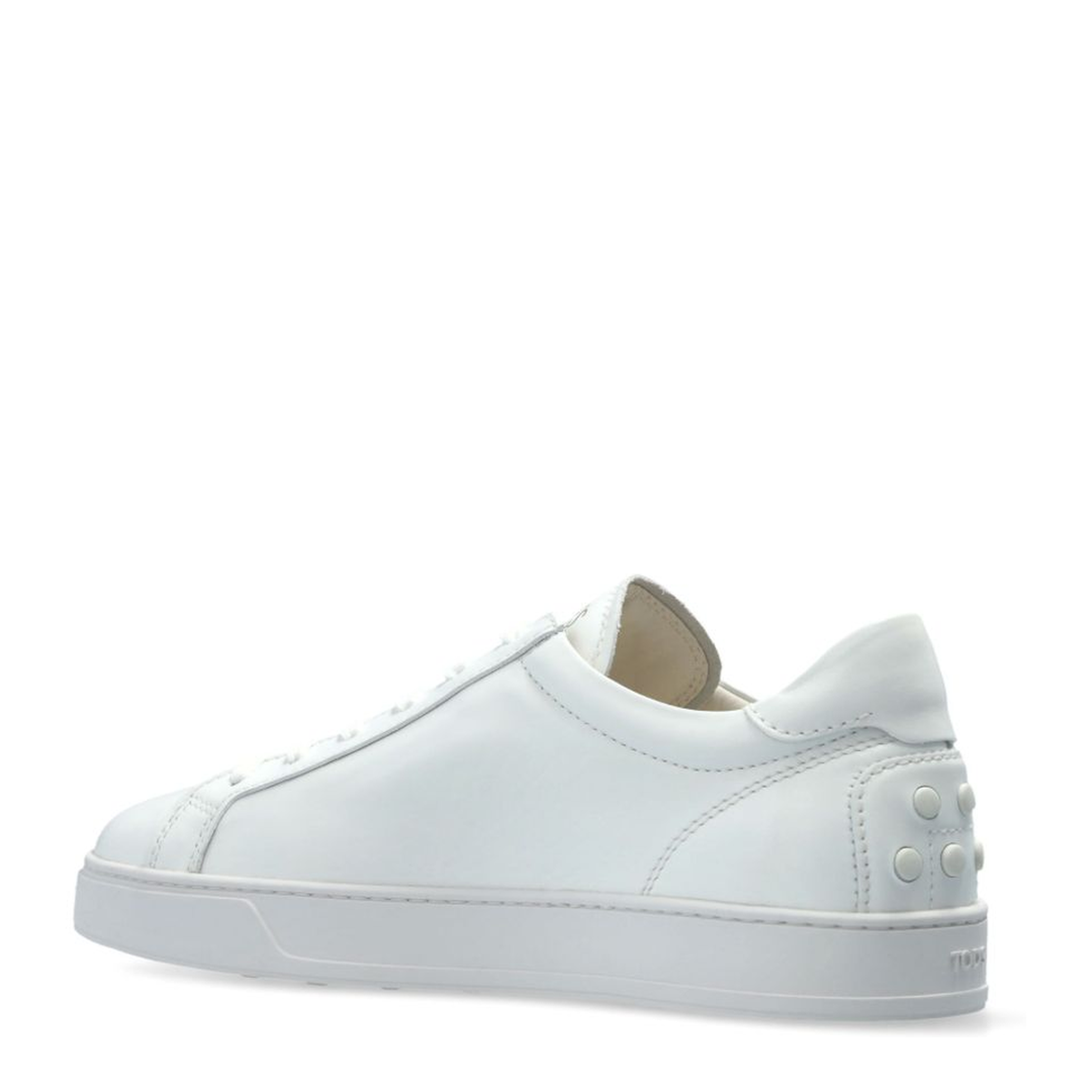 White Front Lace-Up Fastening Round Toe Flat Sole - Image 4