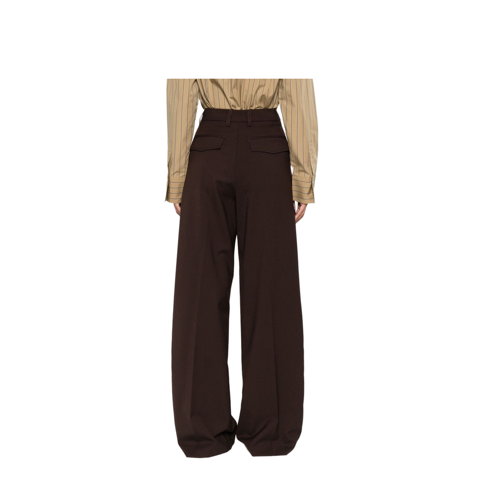 Billie Wool Blend Wide-Leg Trousers - Image 3