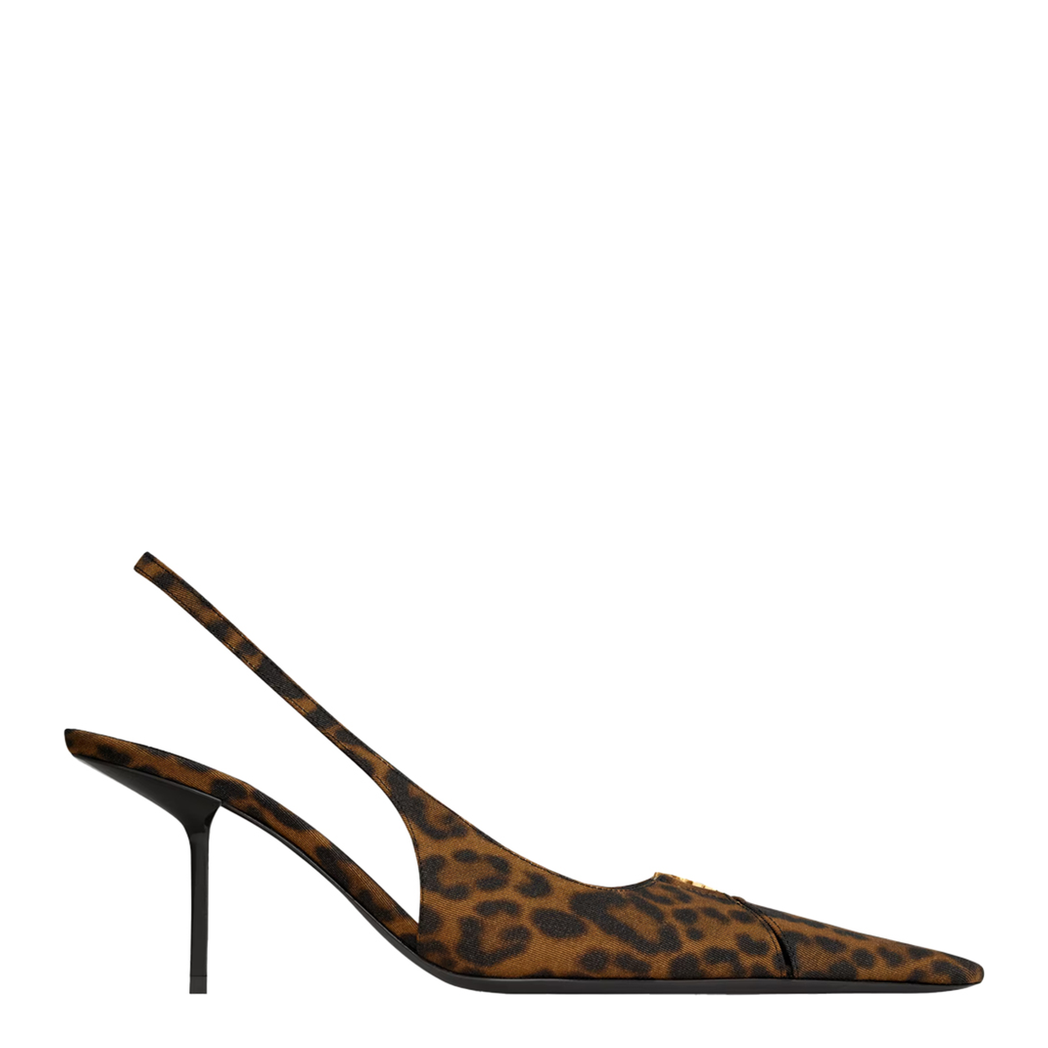 Slingback Pumps in Leopard Grosgrain - Image 1