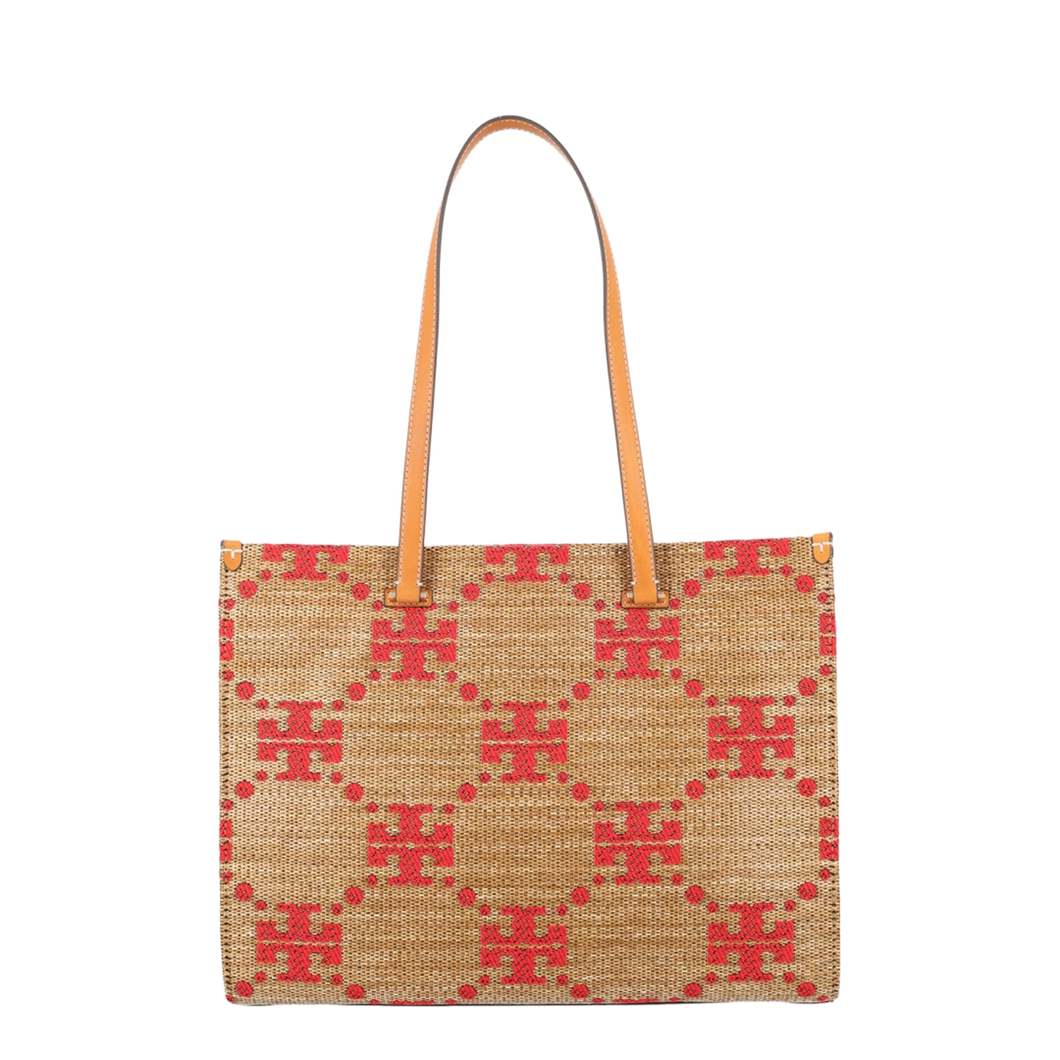 T Monogram Jacquard Raffia Tote - Natural - Image 2