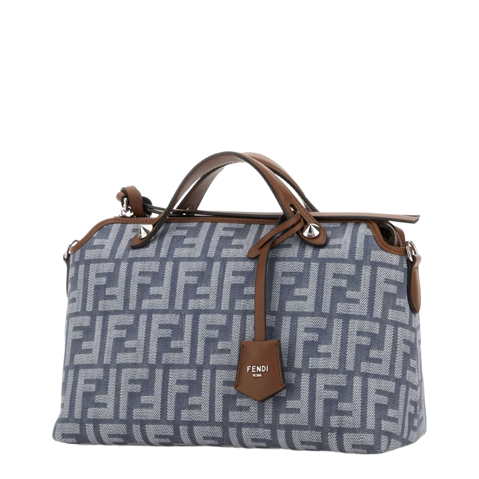 By The Way Medium Jacquard Shoulder Bags - Blue - Image 3