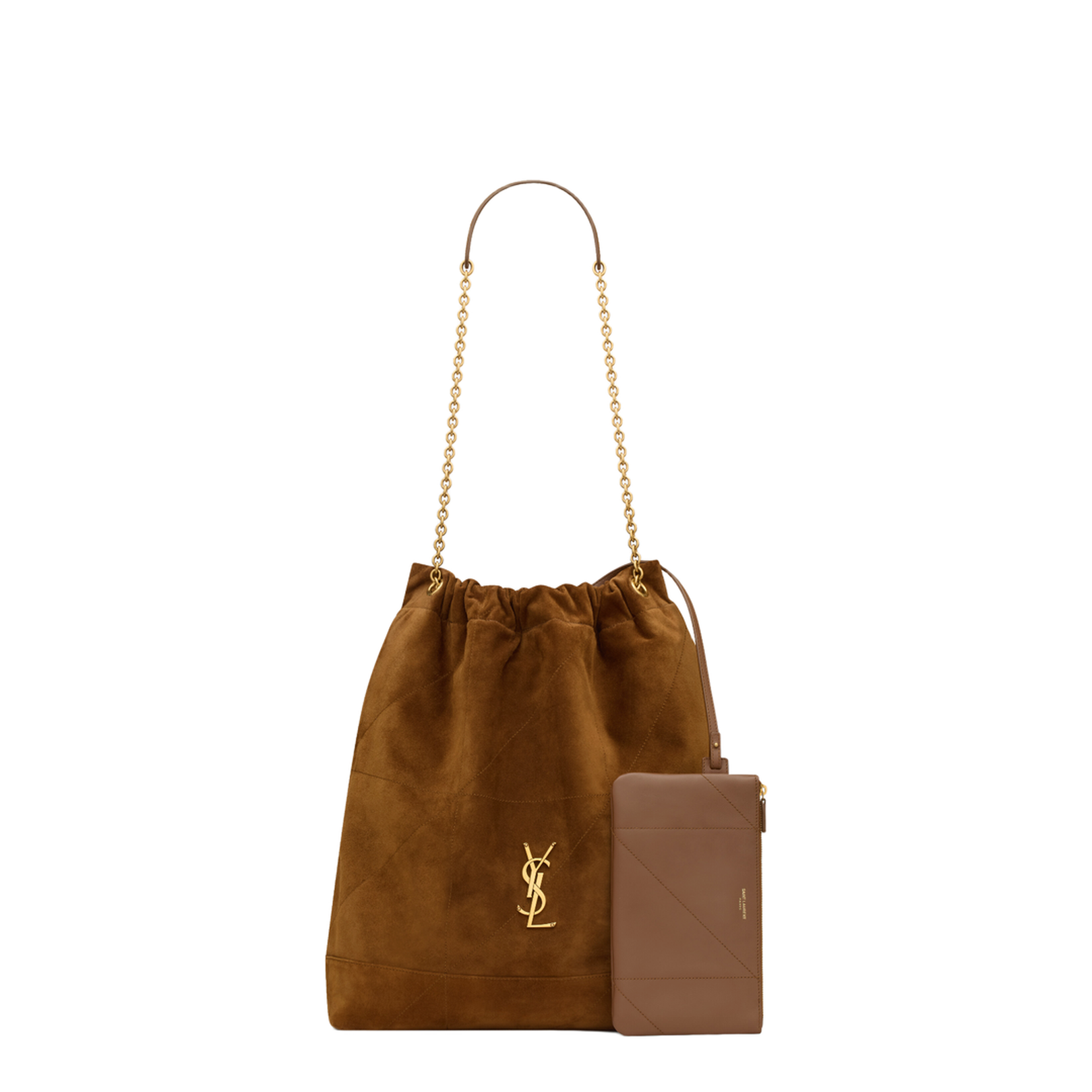 Jamie Large Suede Bucket Bags - Brown - Image 2