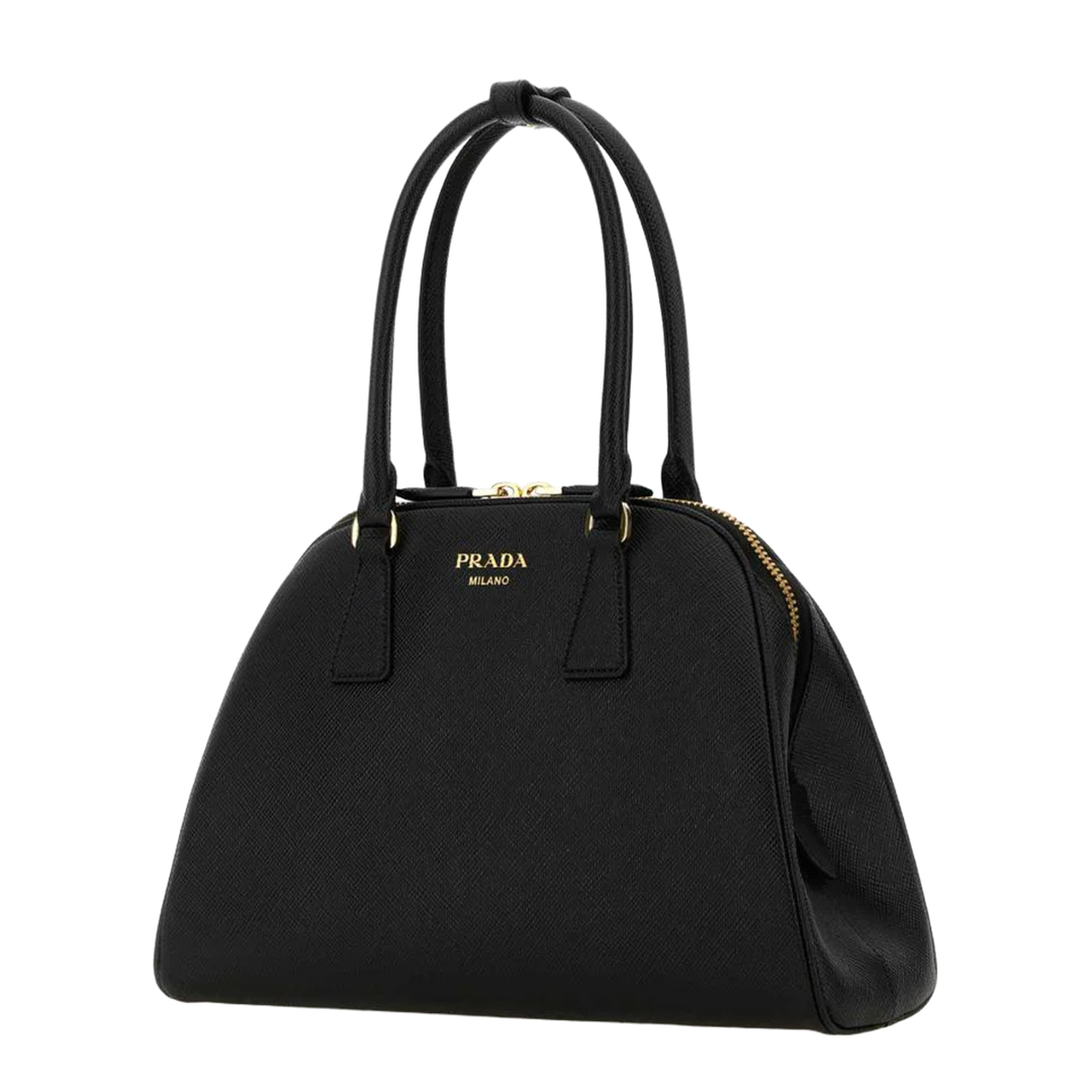 Medium Saffiano Leather Tote Bag - Black - Image 2