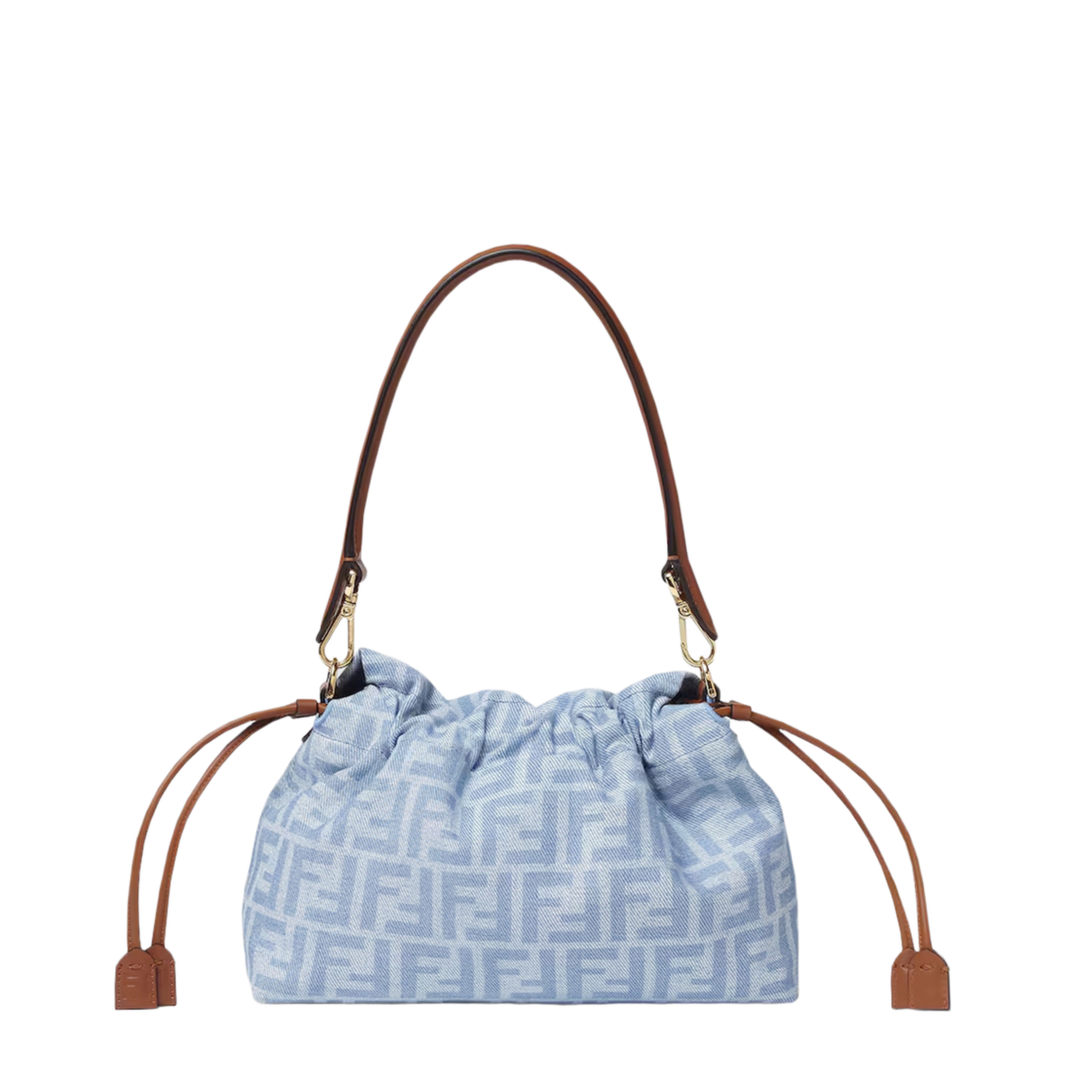 Mamma Baguette Medium Calfskin Shoulder Bag - Light Blue - Image 2