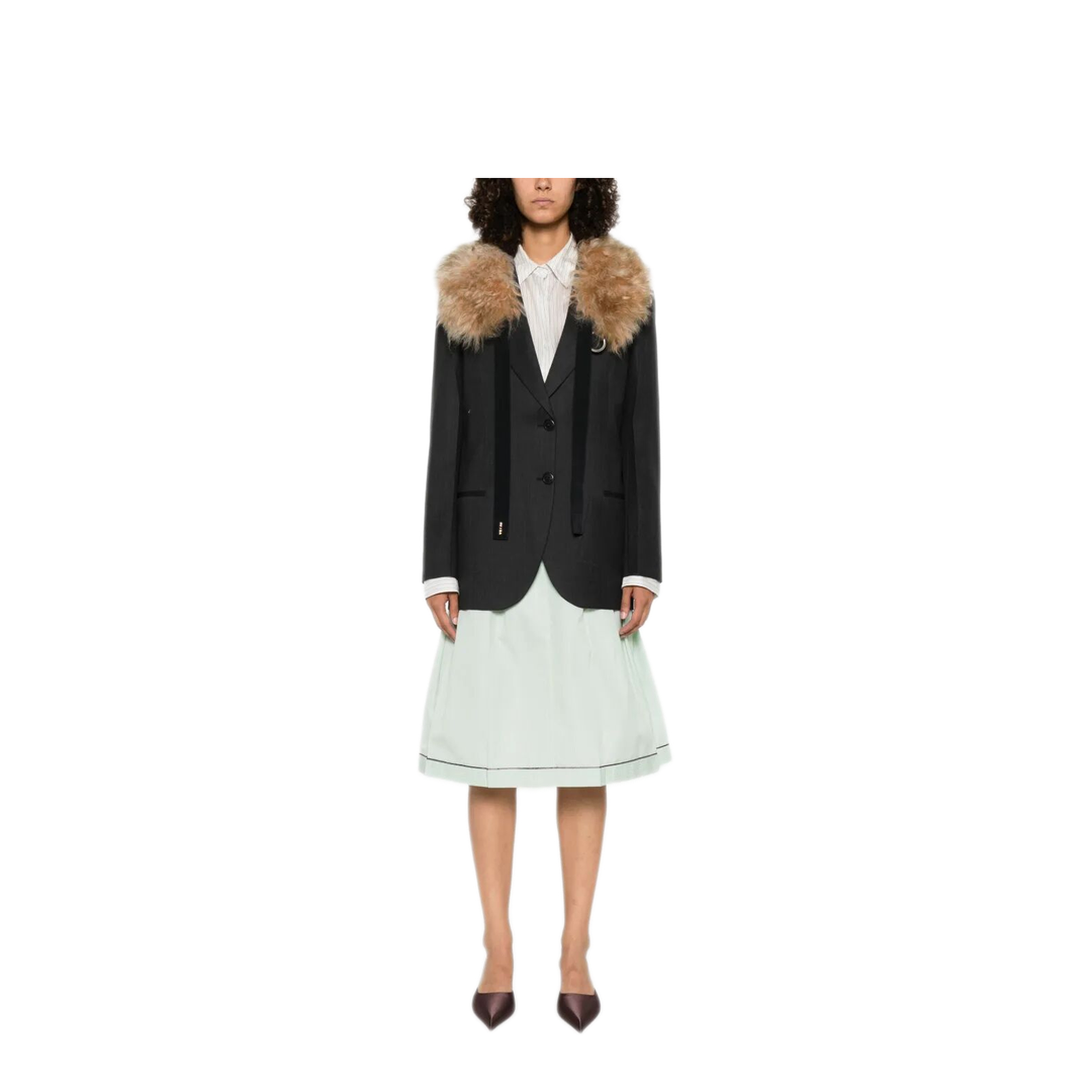 Notched-Lapels Wool Blazer - Image 4