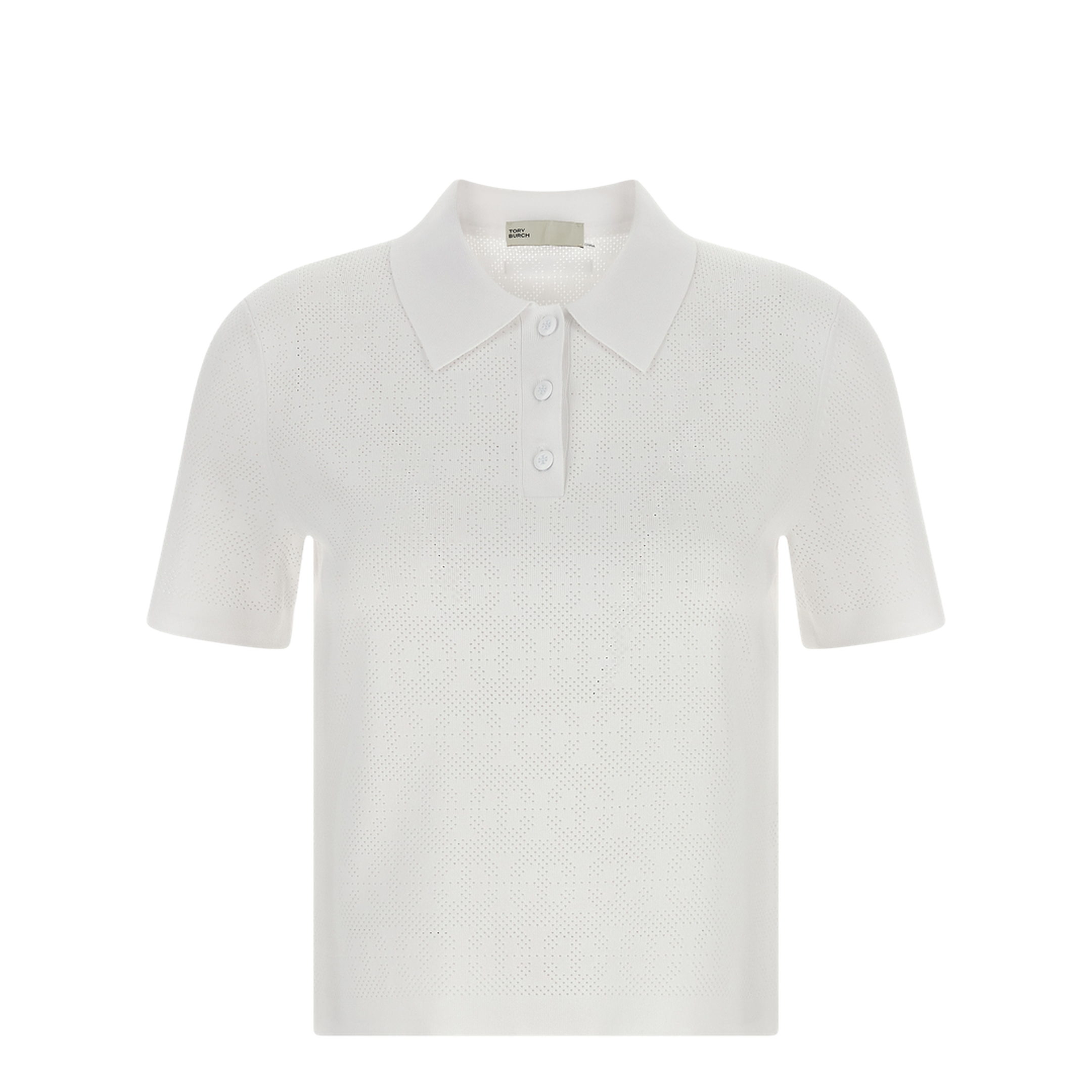 Pointelle Viscose Polo Shirt - Image 1
