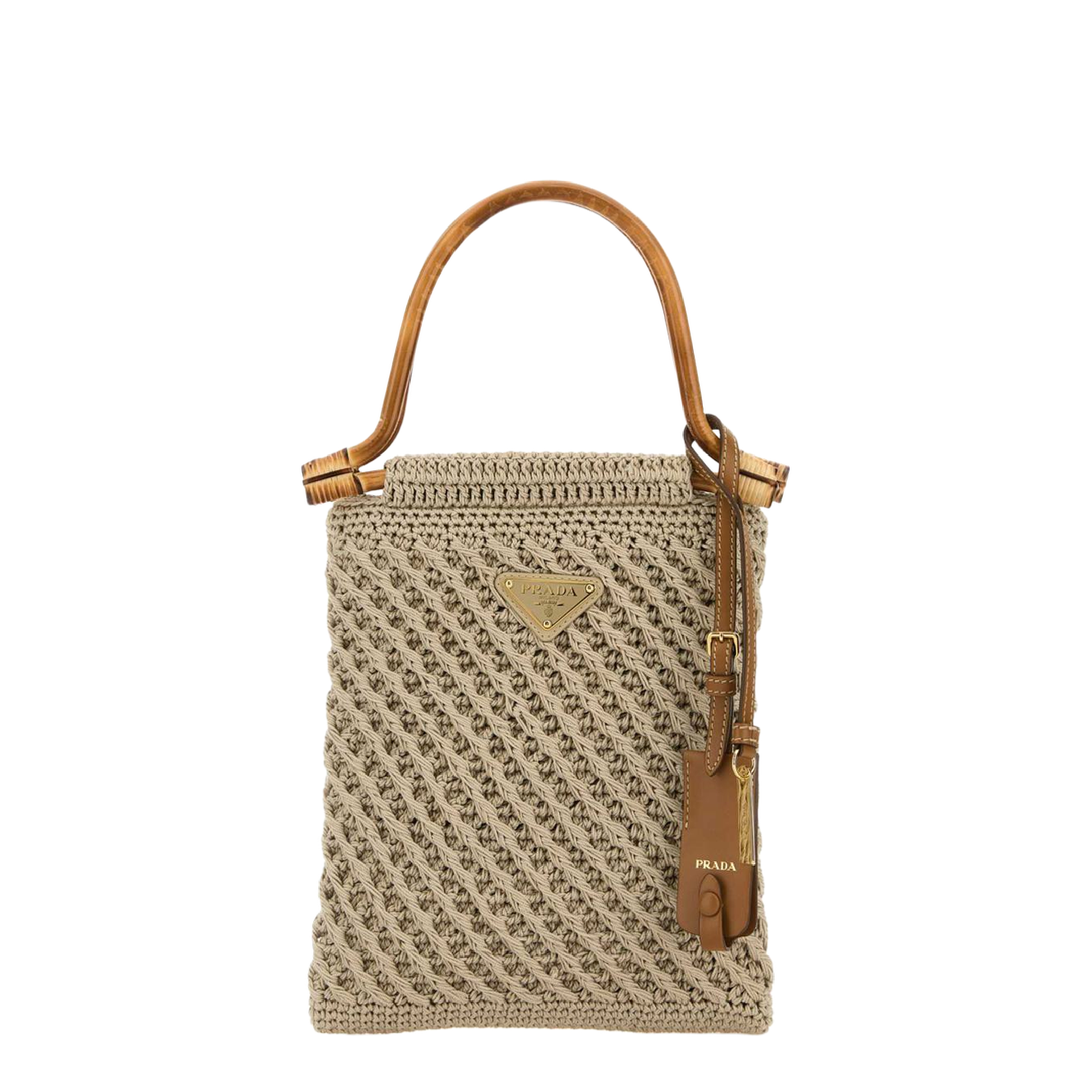 Mini Cotton Crochet Handbag - Cord - Image 1