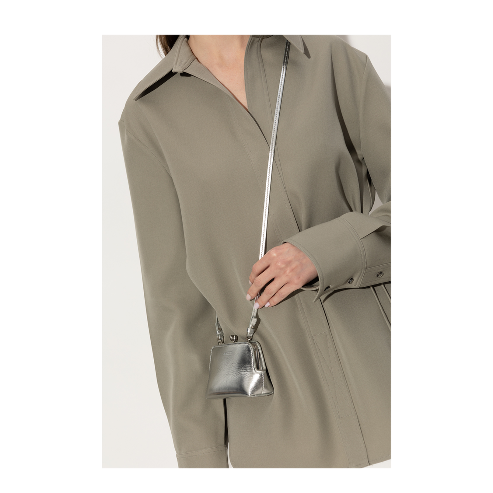 Goji Micro Shoulder Bag - Ivory/Cream - Image 2