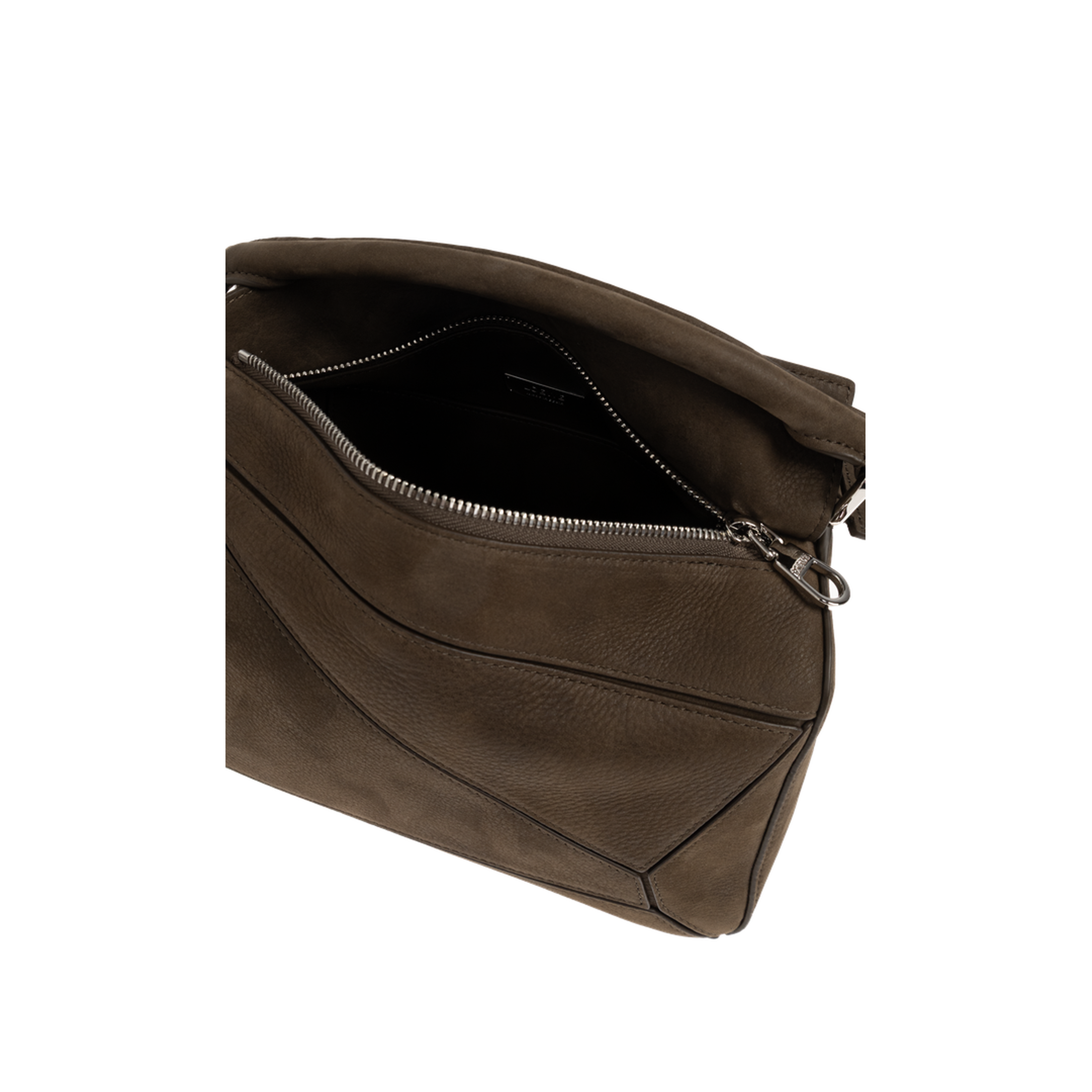Puzzle Small Leather Shoulder Bag - Brown - Image 5