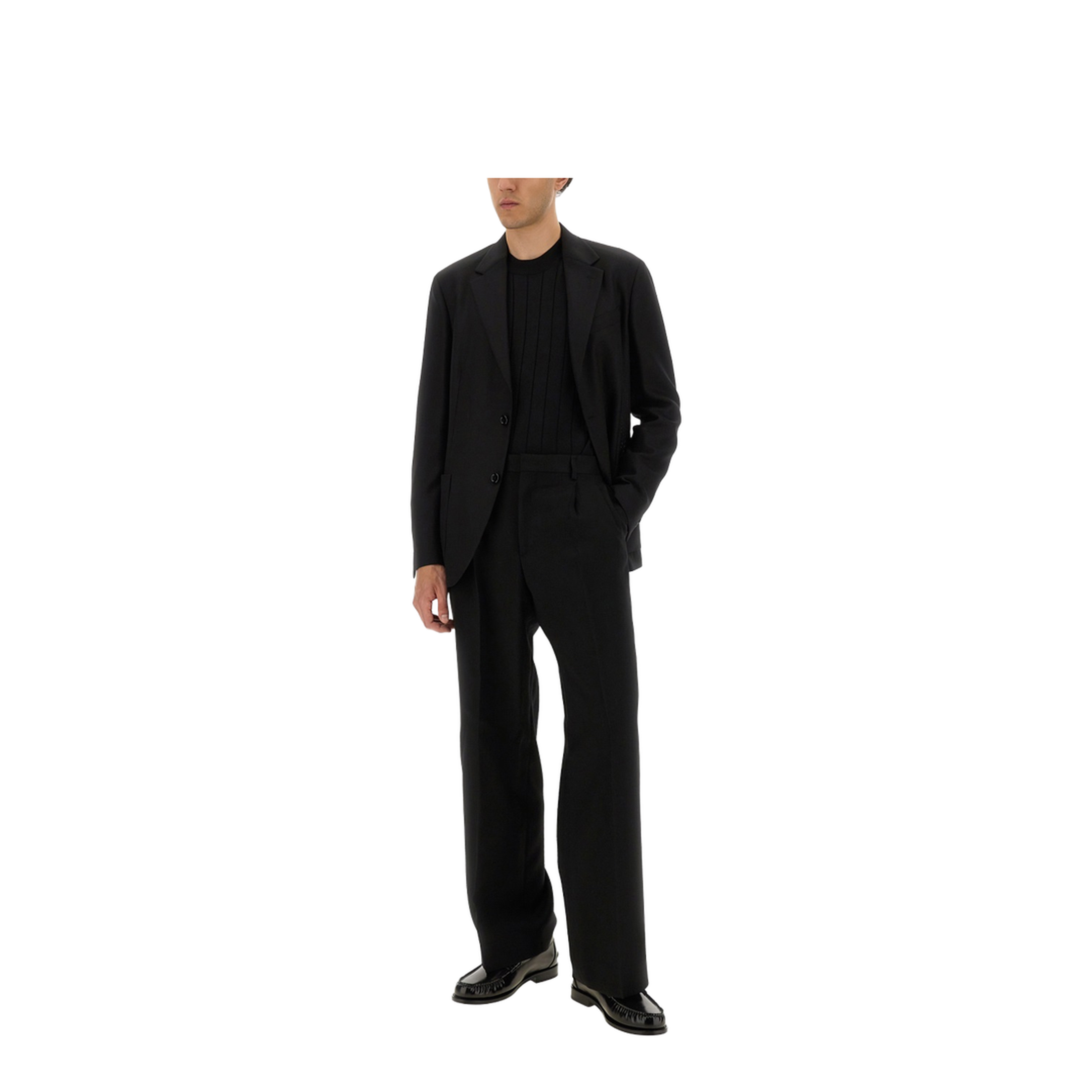 Silk and Cotton Knit PB Sweater Black - Image 2