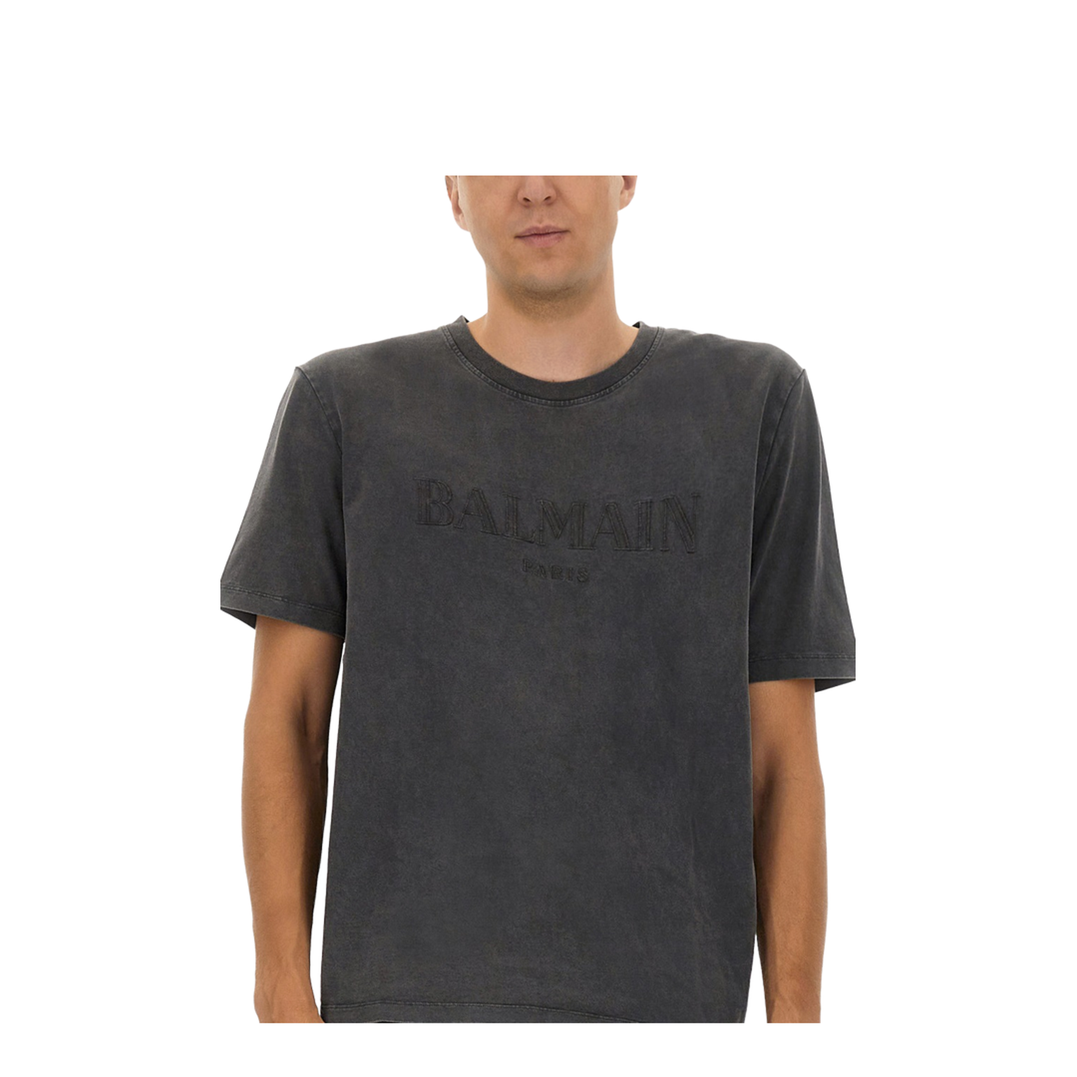 Vintage Embroidered T-shirt Grey - Image 4