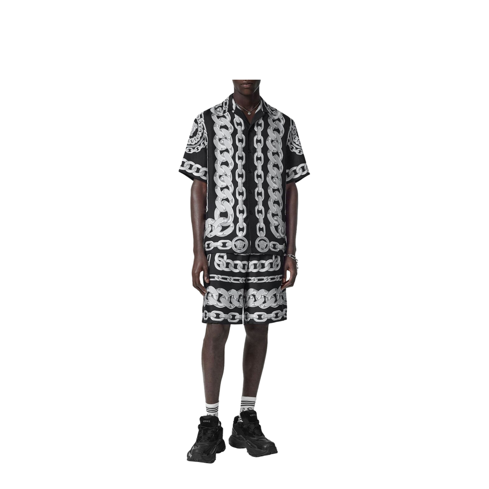 Silk Medusa Chains Bermuda Shorts - Image 3