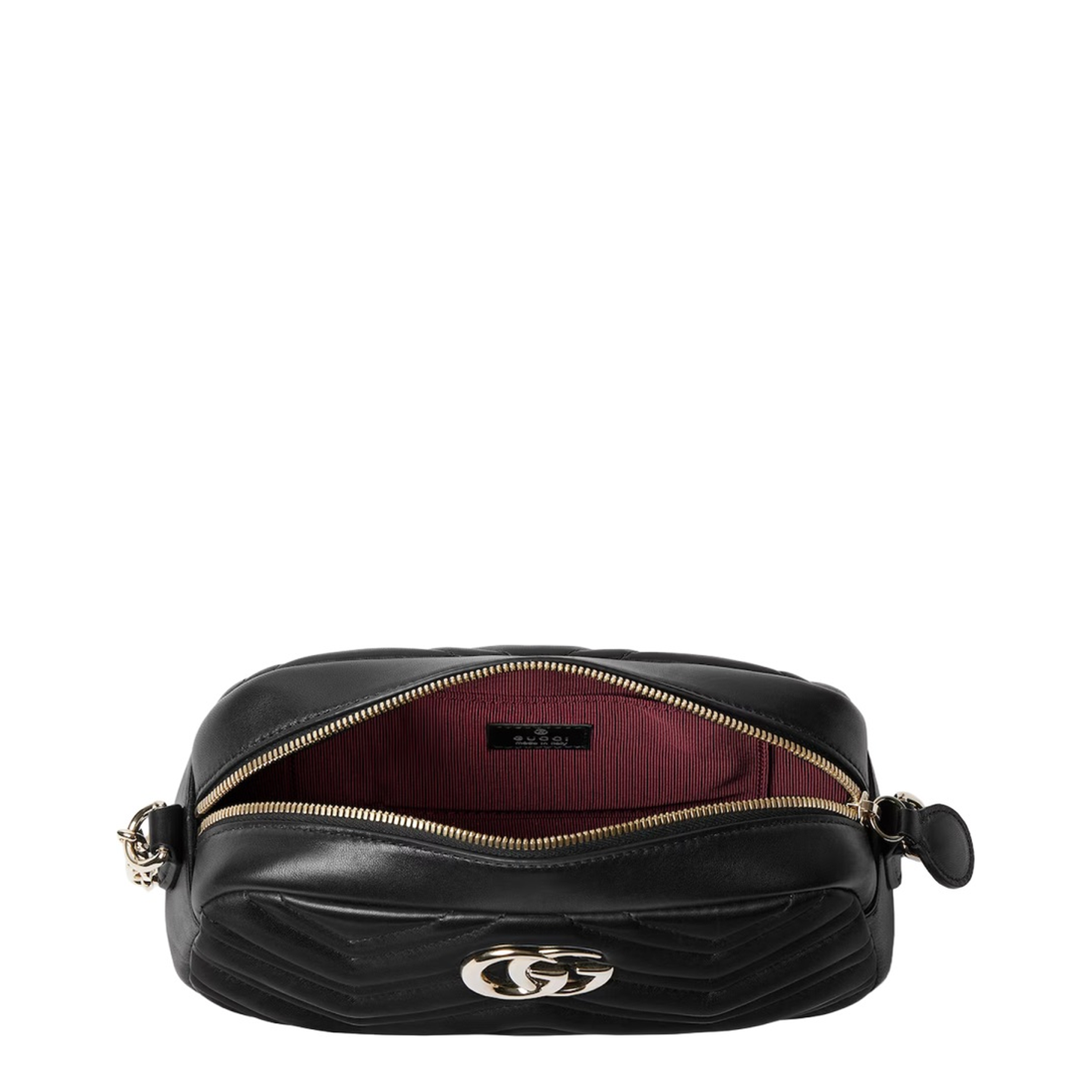 GG Marmont Small Matelassé Leather Camera Bag - Black - Image 3