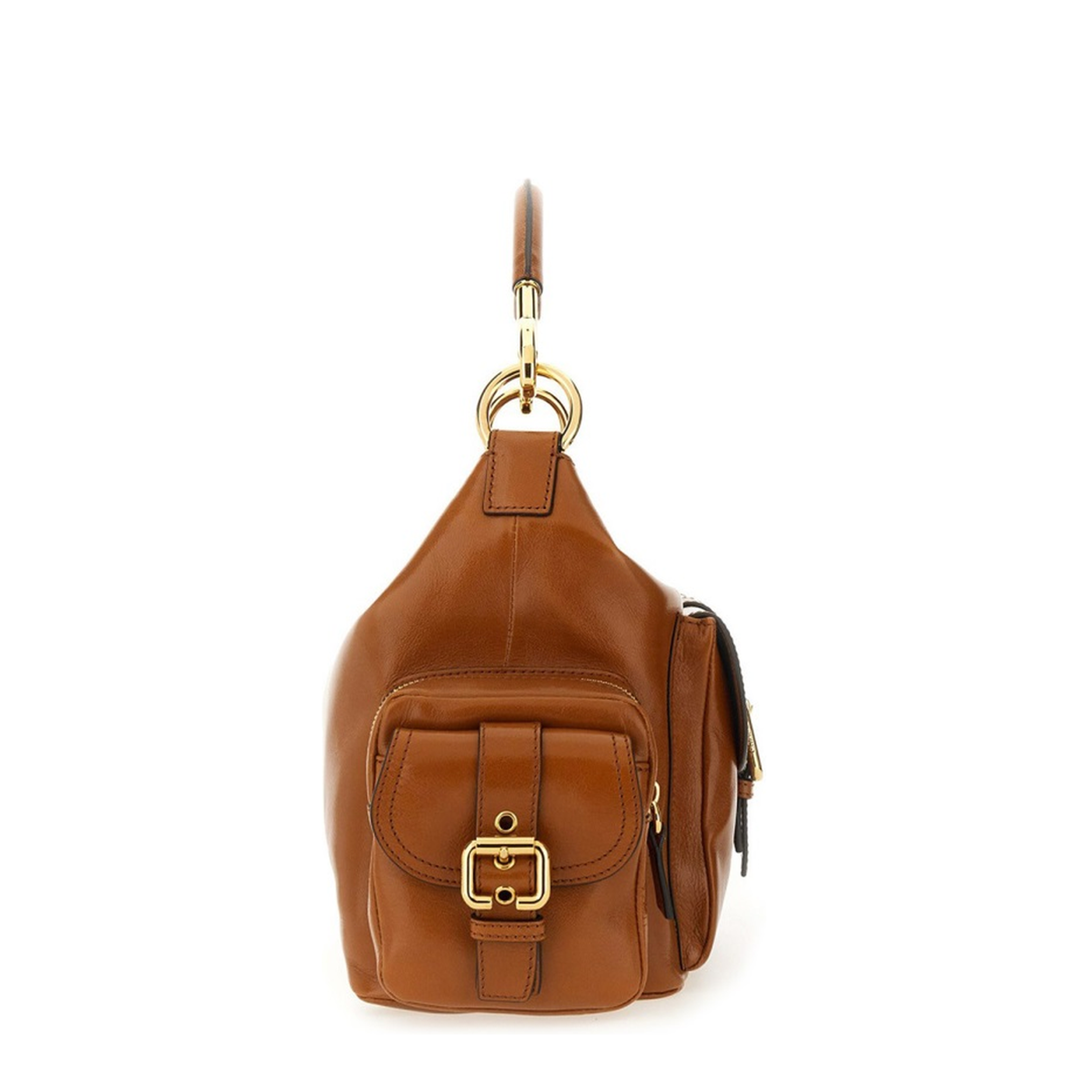 Shiny Buffalo Leather Camera Bag - Clay Brown - Image 3