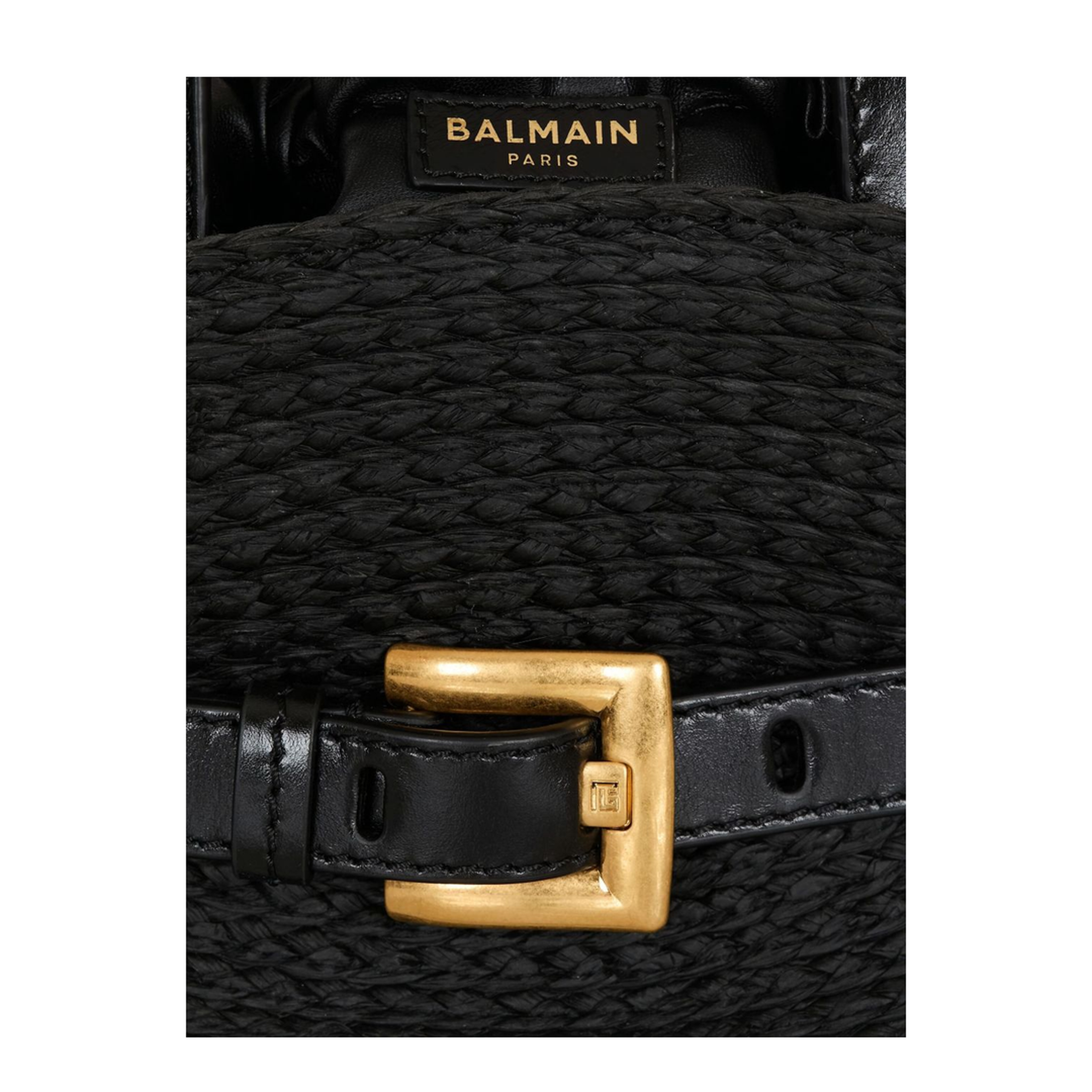 Shuffle Mini Bag in Calfskin and Raffia - Image 2