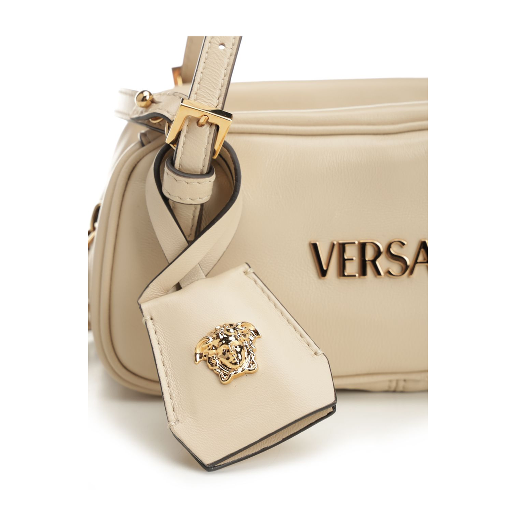 Tag Mini Lambskin Mini Bowling Bag - Cream - Image 5