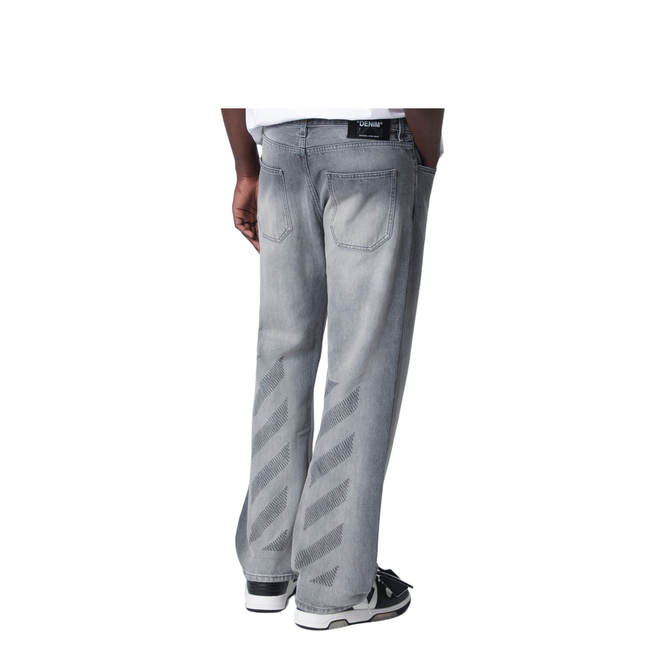 Grey Washed-Effect Jeans - Image 2