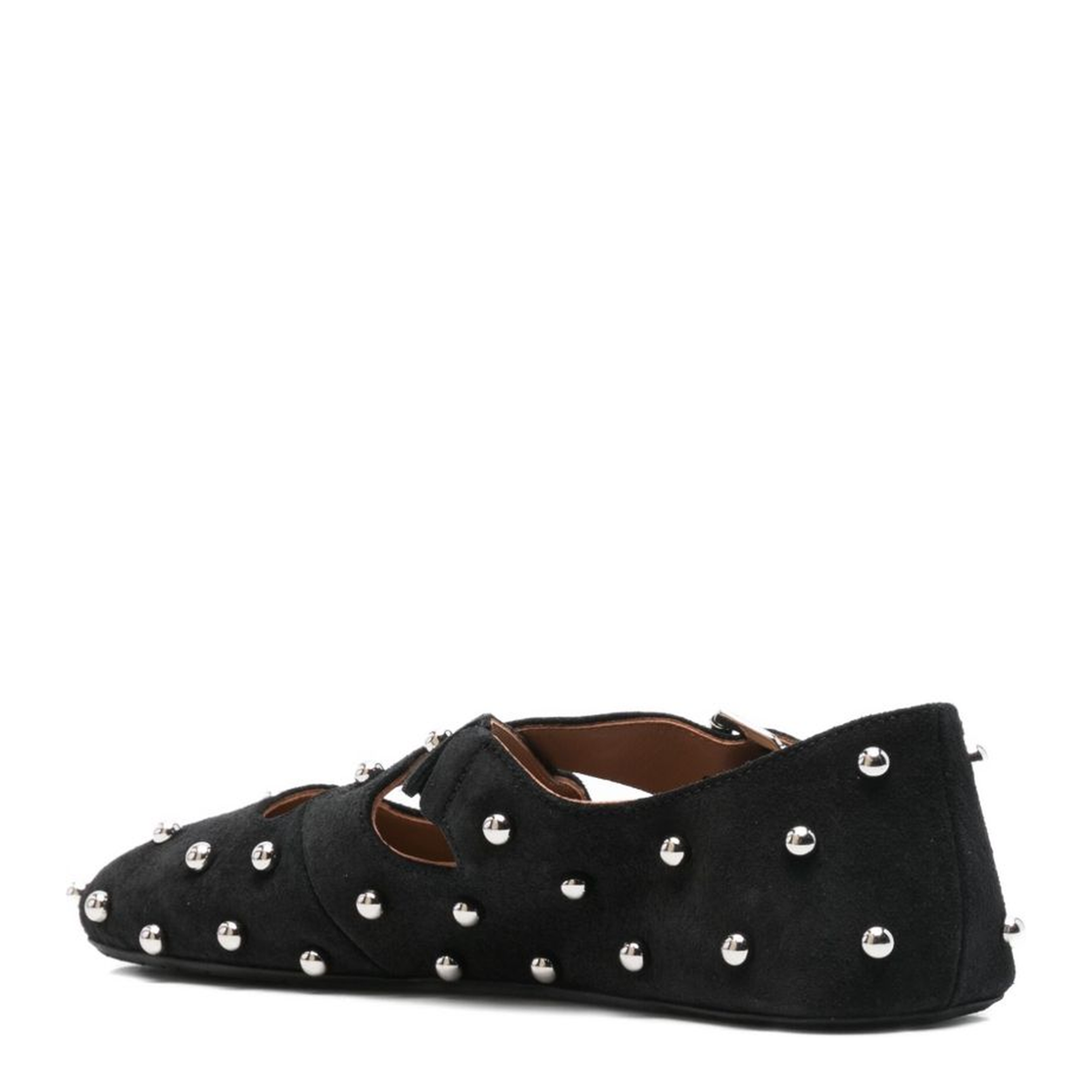 Black Crossed Strap Ballet Flats - Image 3
