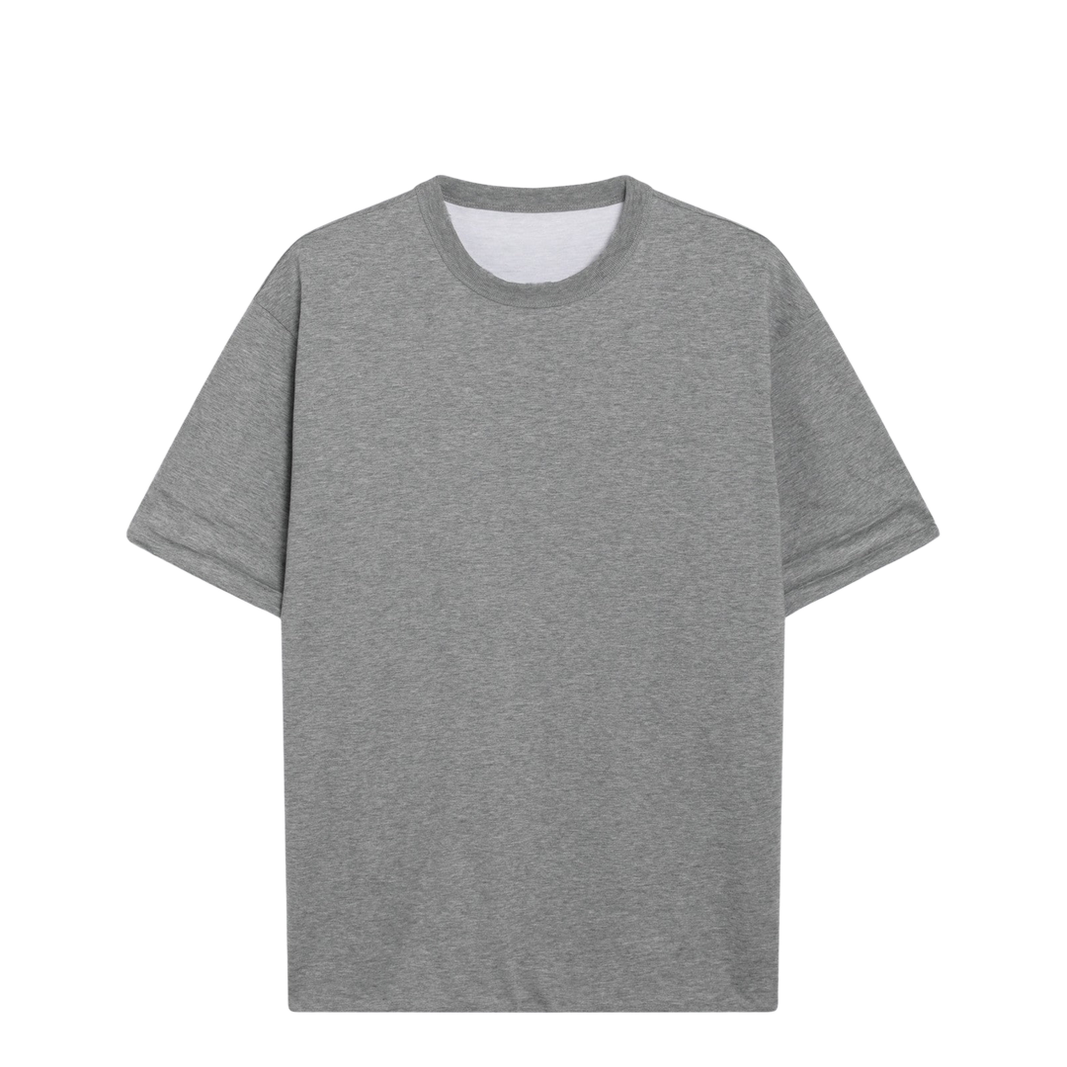 Reversible White/Grey Cotton T-Shirt - Image 1