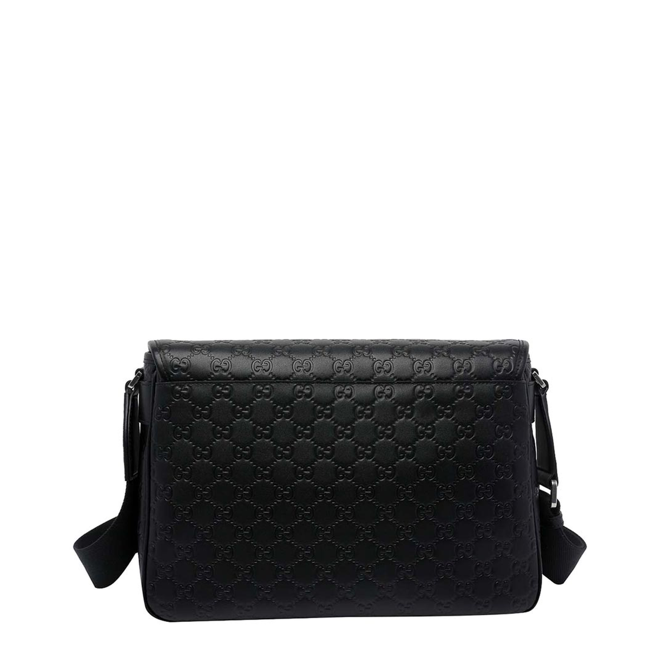 GG Emblem Medium Smooth Leather Crossbody - Black - Image 3