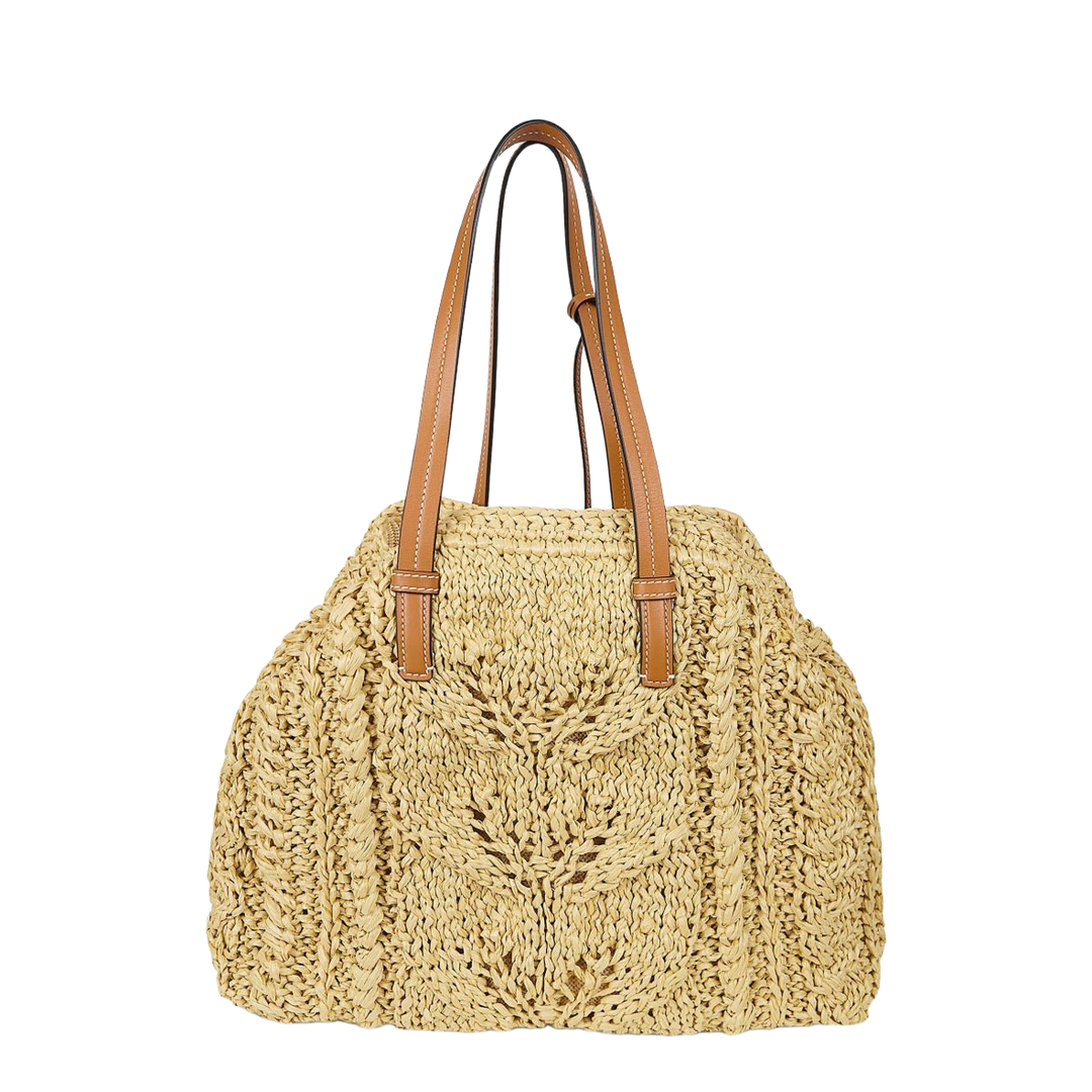 Rafia Tote Bag - Beige - Image 2