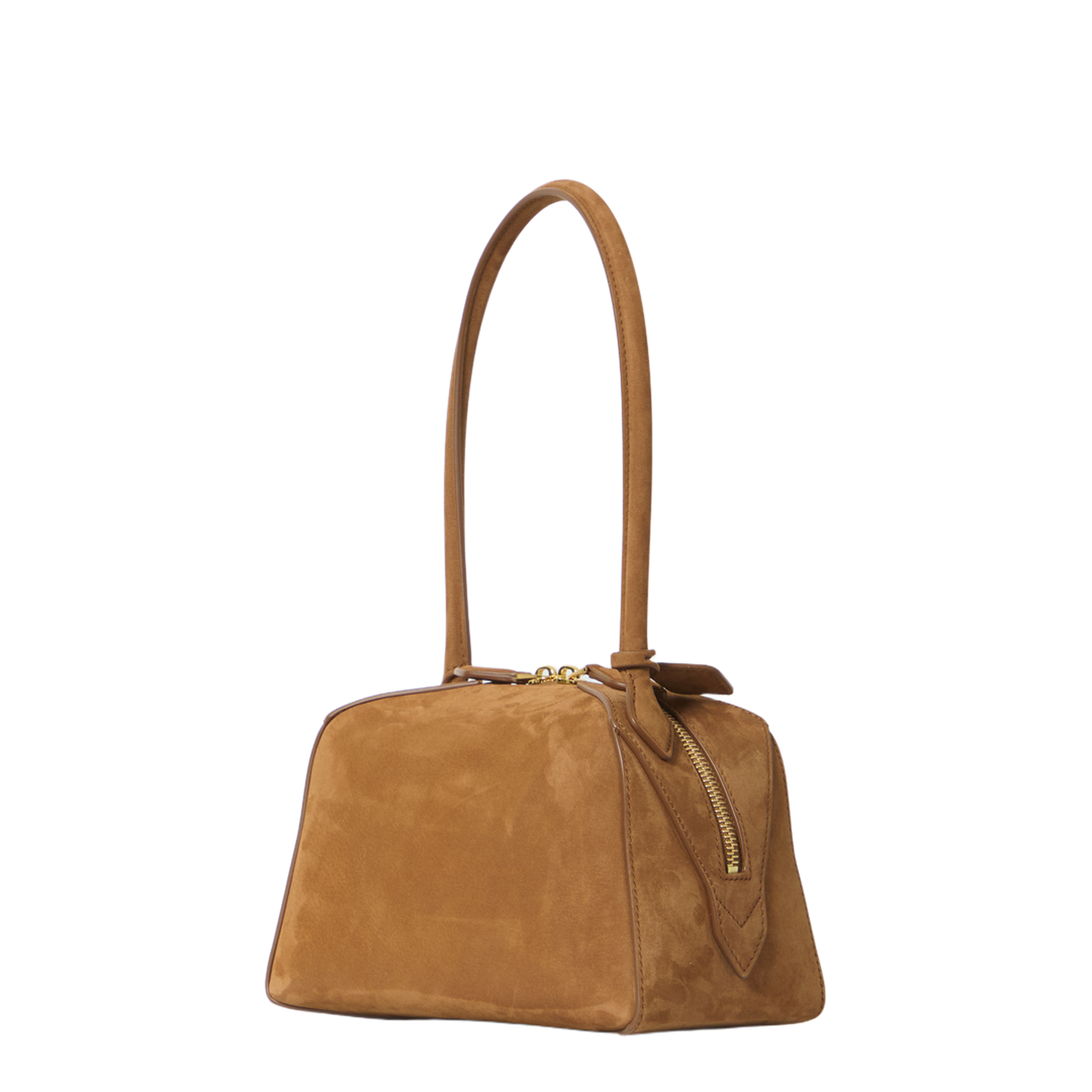 Le Bouledogue Small Nubuck Shoulder Bag - Terre d’Ombre Marron - Image 2